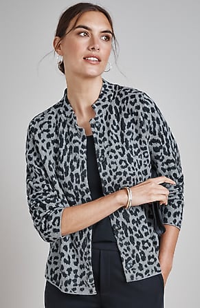 Image for Wearever Leopard-Pattern Cardi