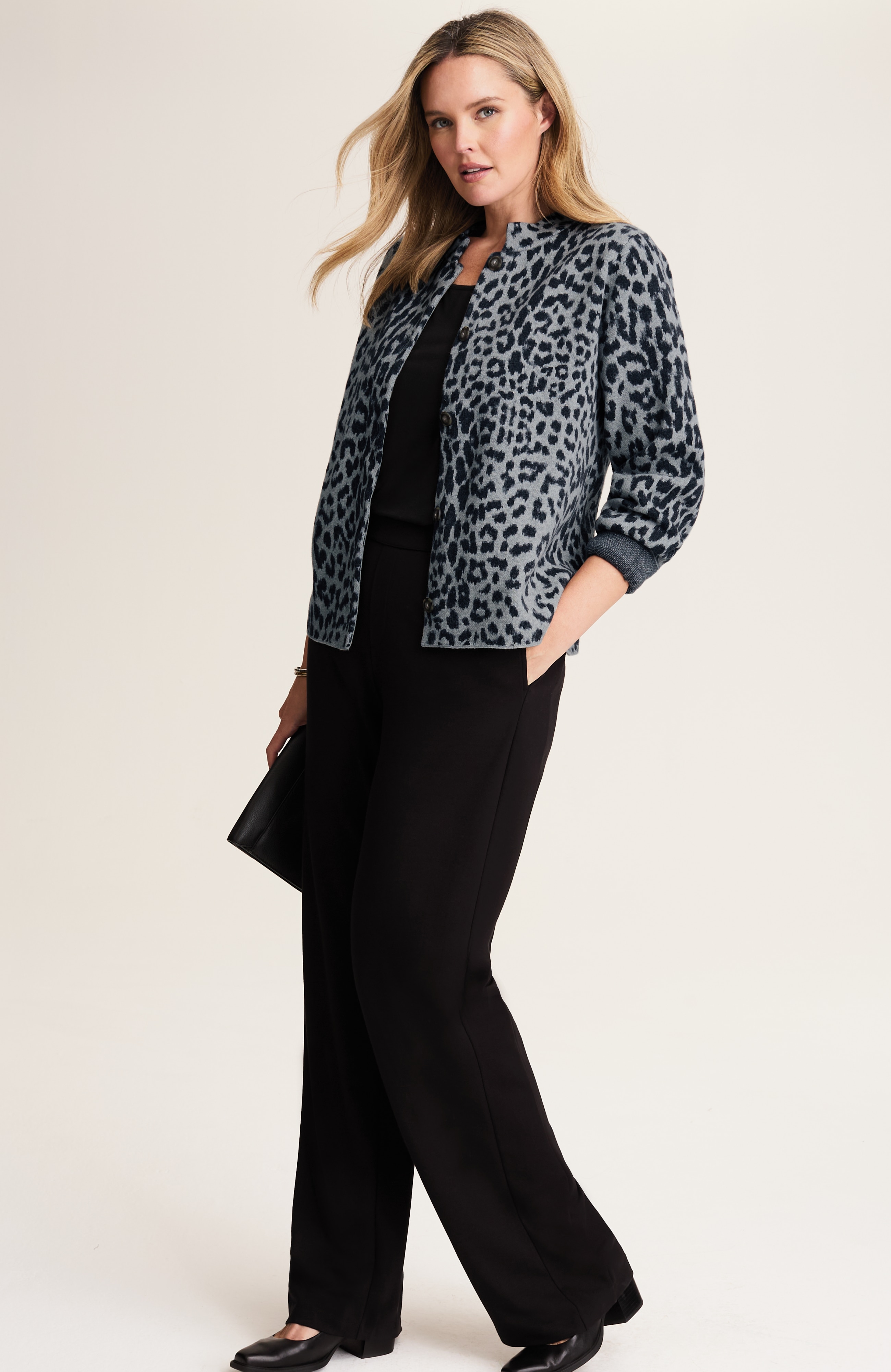 wearever leopard-pattern cardi