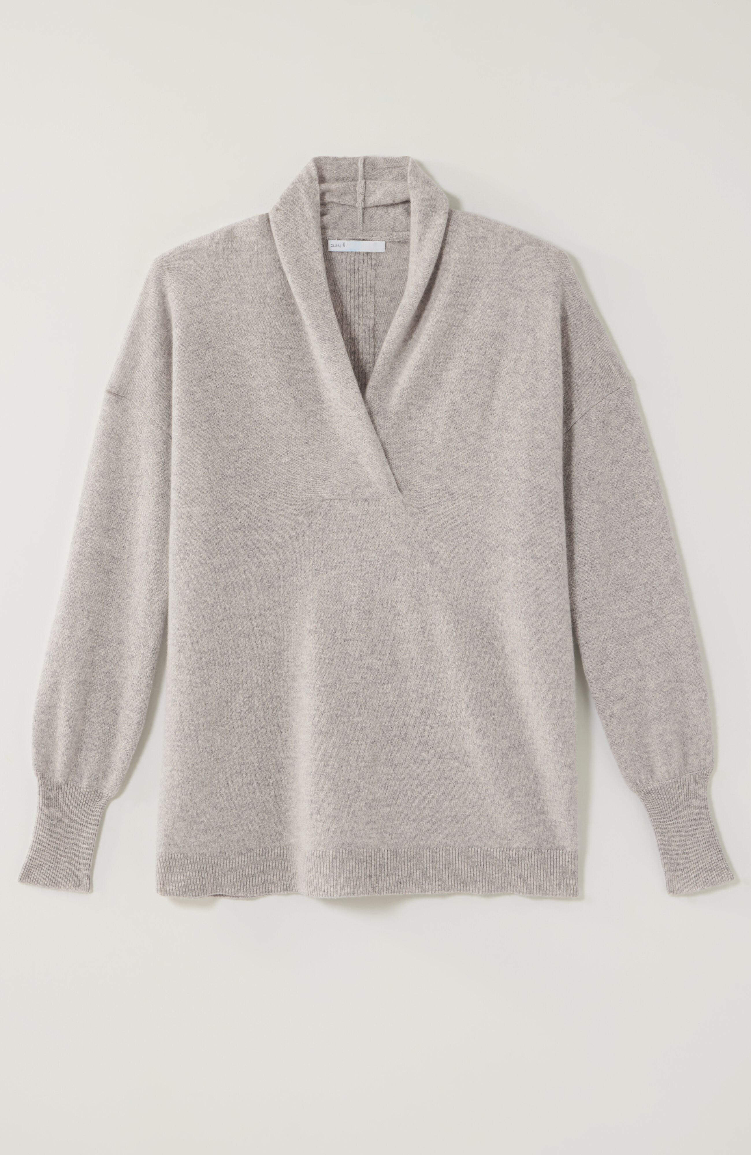 PJ RECYCLED-CASHMERE PULLOVER V-NECK SWE | JJill