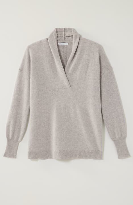 Pure Jill Lightweight Printed V-Neck Sweater