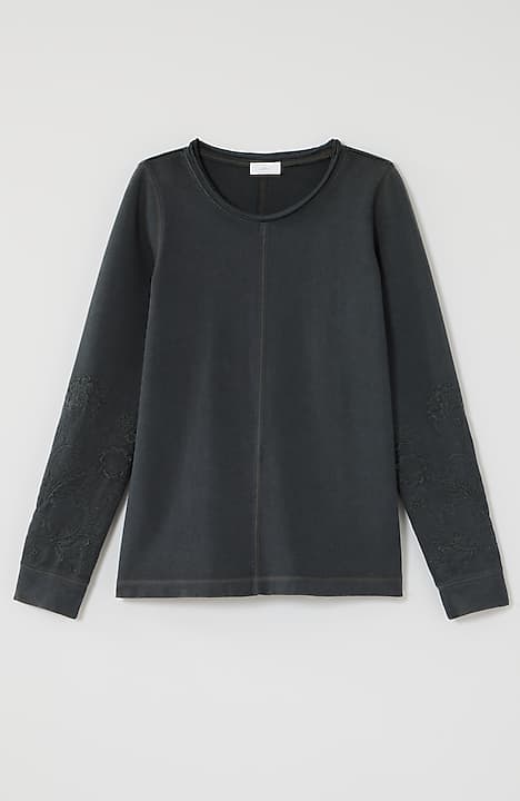 Waffle-Textured V-Neck Pullover