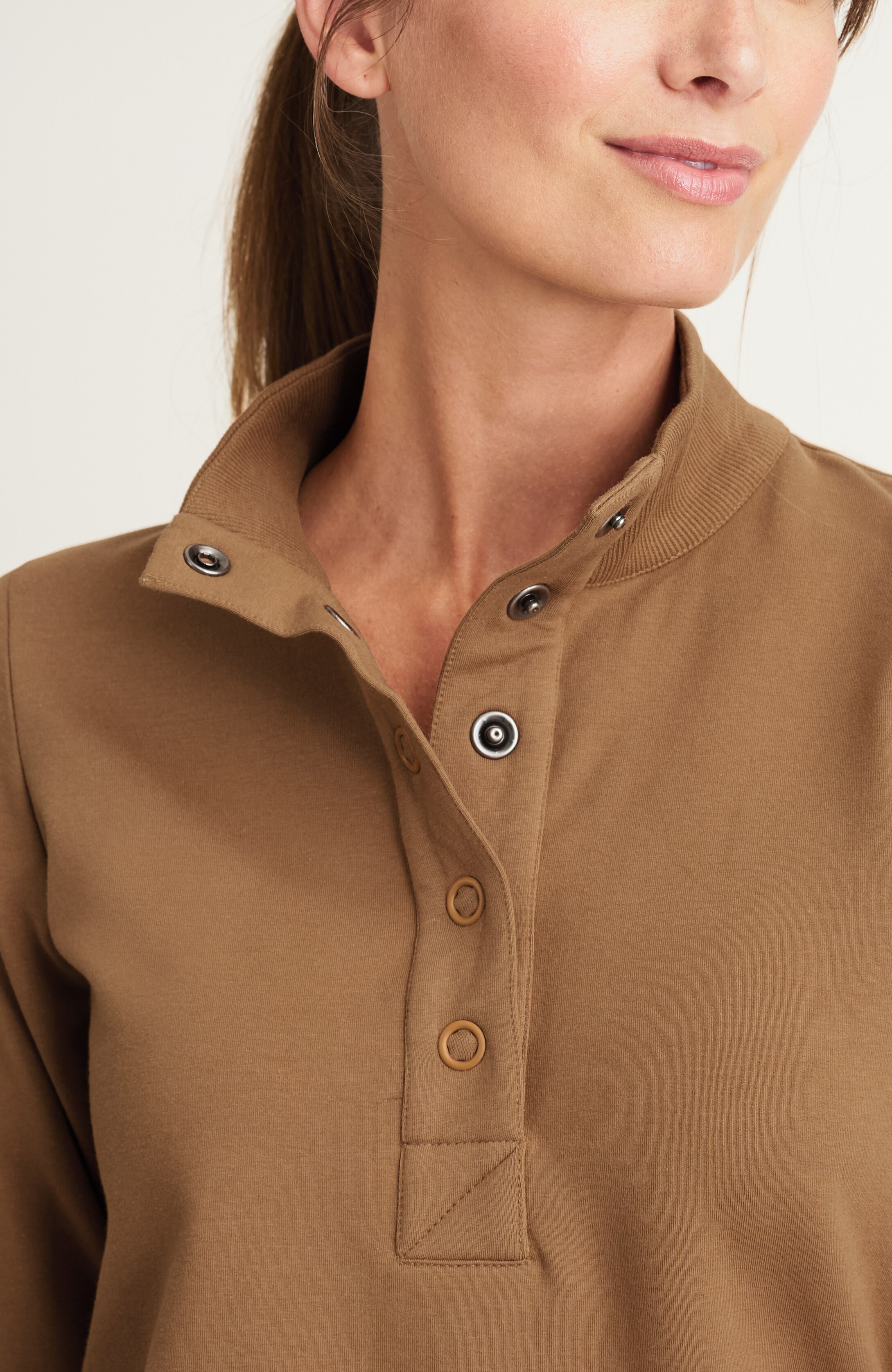 Fit Fleece Snap-Front Tunic | JJill