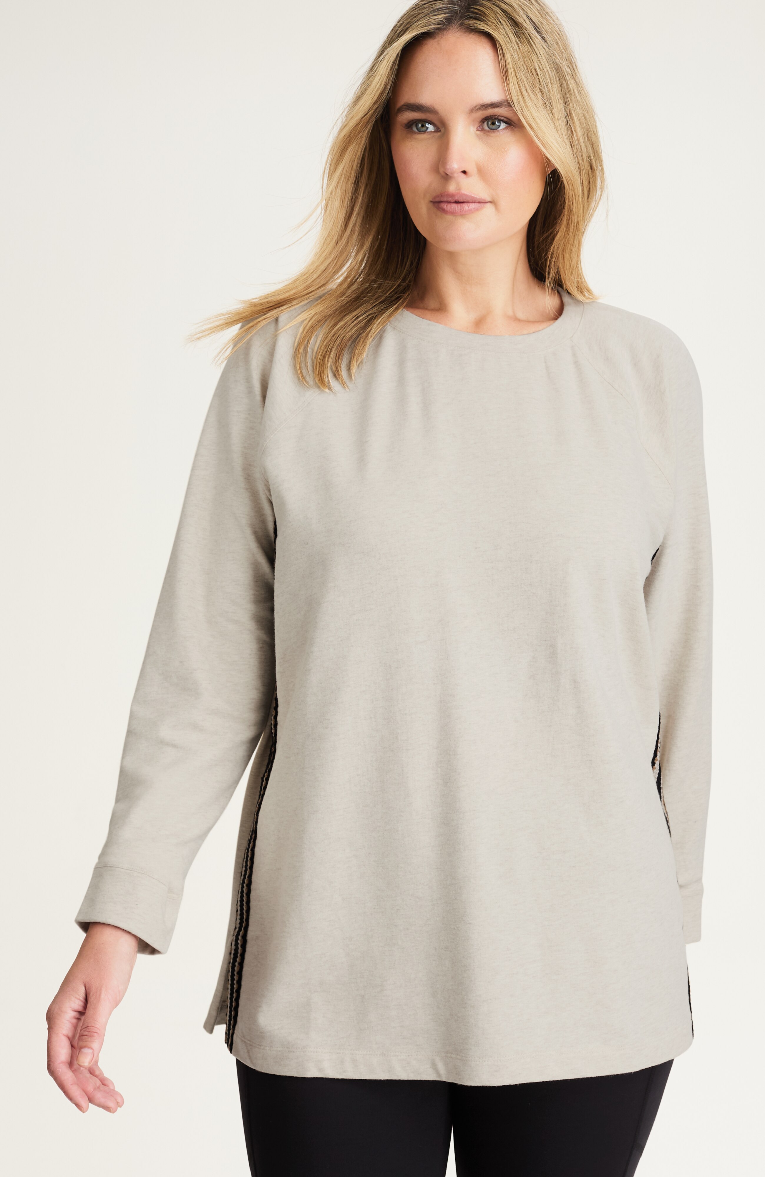Fit French Terry Crochet Tunic | JJill