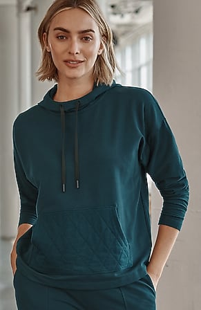 Image for Fit Fleece Quilted-Pocket Hoodie