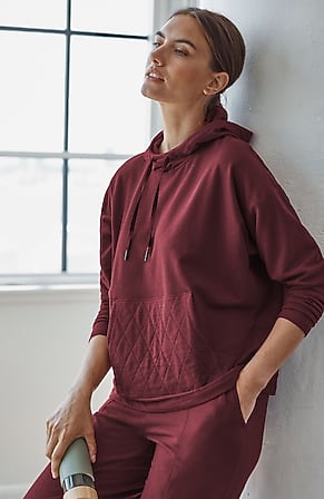 Image for Fit Fleece Quilted-Pocket Hoodie