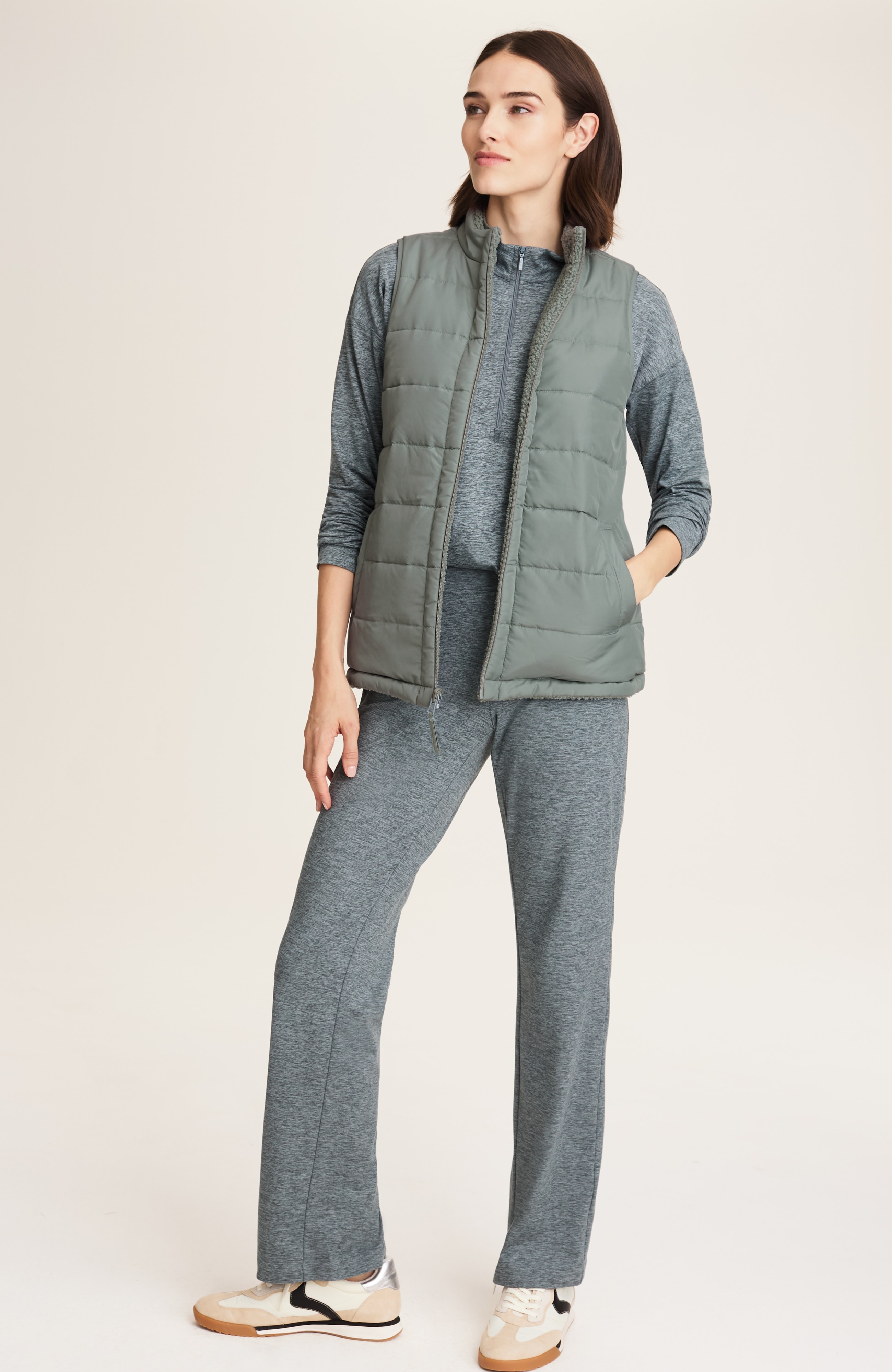 FIT REVERSIBLE SHERPA VEST | JJill