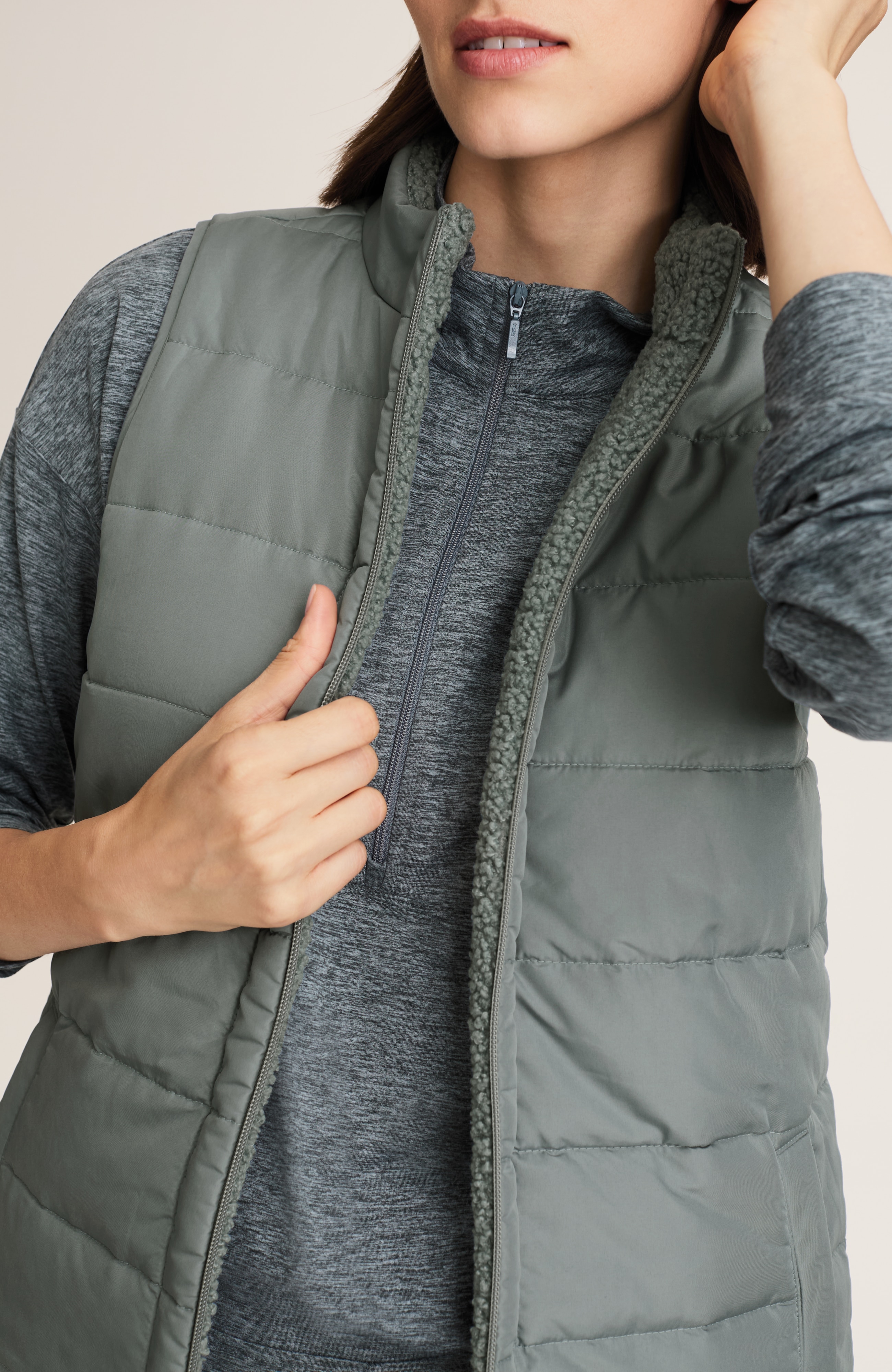 FIT REVERSIBLE SHERPA VEST | JJill