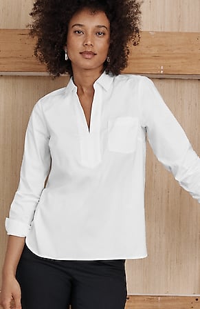 Image for Cotton-Stretch Trapunto-Stitched Popover