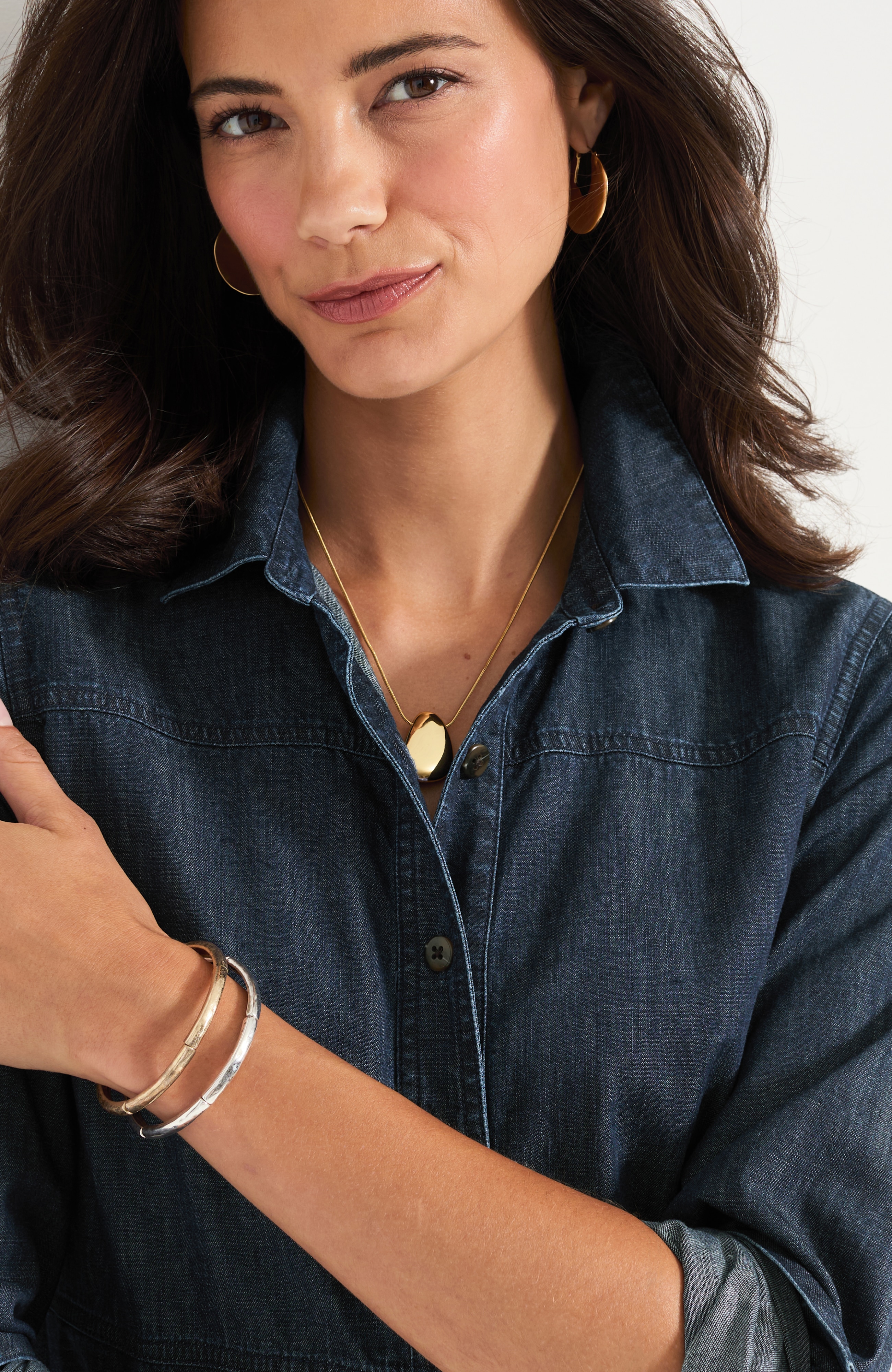 Denim Midi Shirtdress