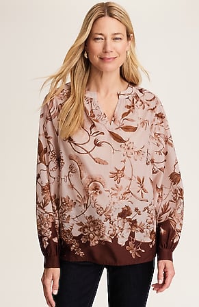 Image for Placed-Print Cotton Top