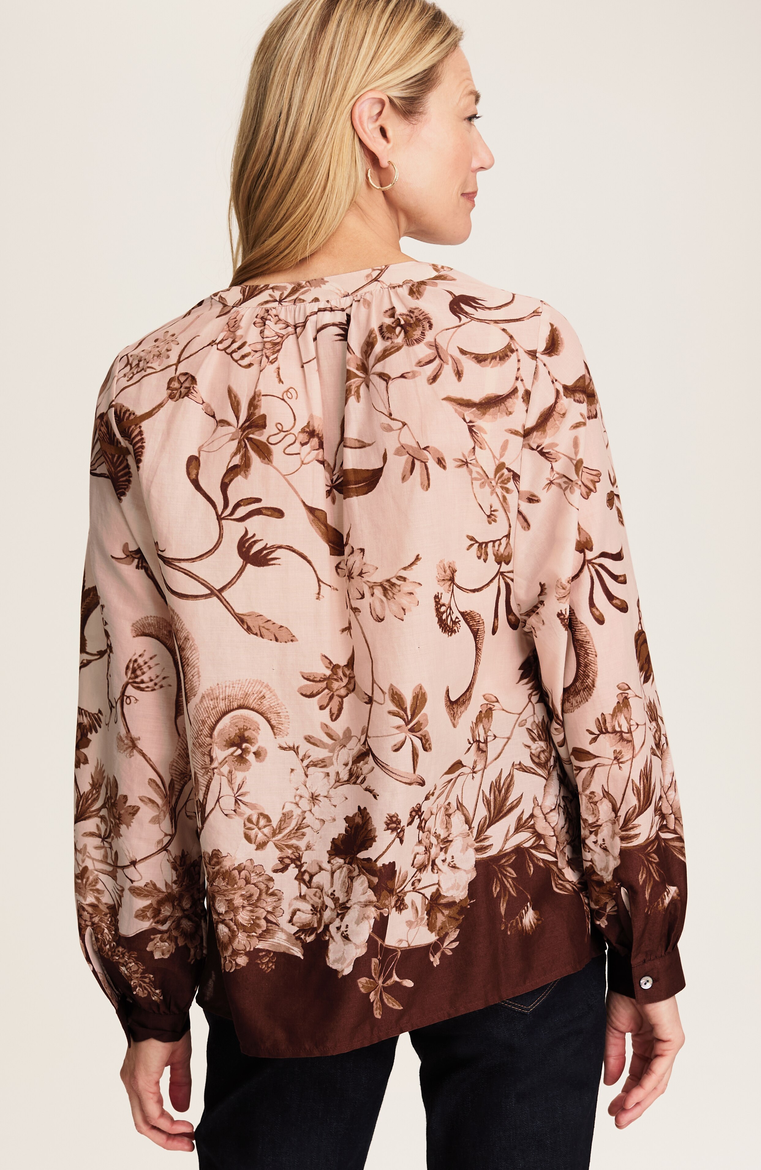 placed-print cotton top