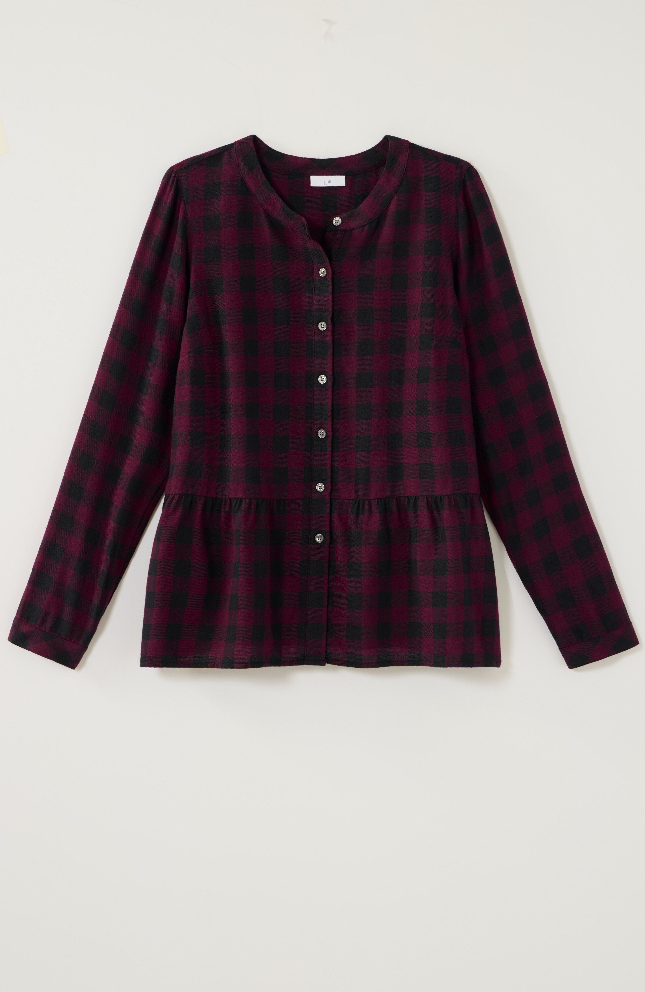 buffalo-check peplum top