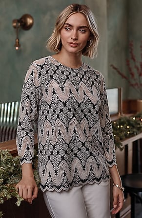 Image for Embroidered Lace Top