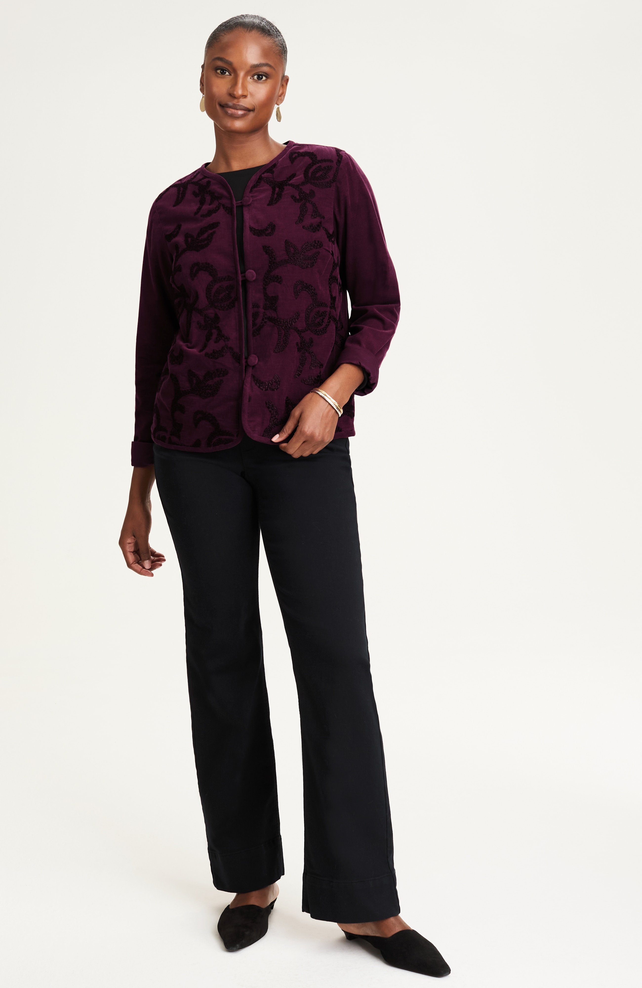 PURE JILL EMBROIDERED-CORDUROY JACKET | JJill
