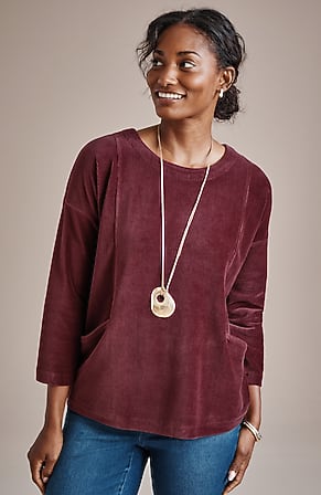 Image for Pure Jill Corded Velour Pocket Top
