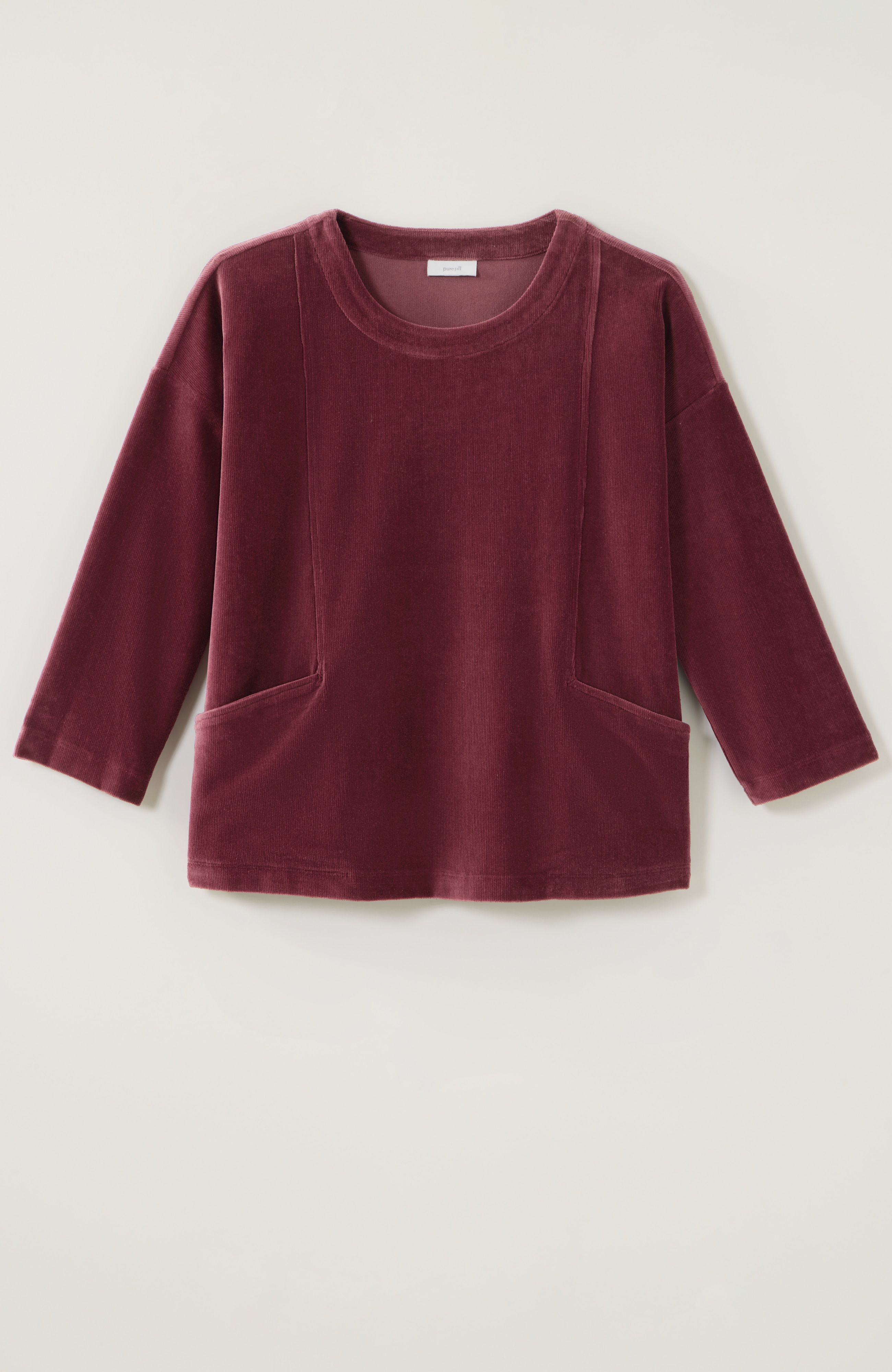 pure jill corded velour pocket top
