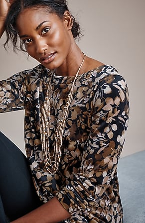 Image for Pure Jill Printed Velour Tunic