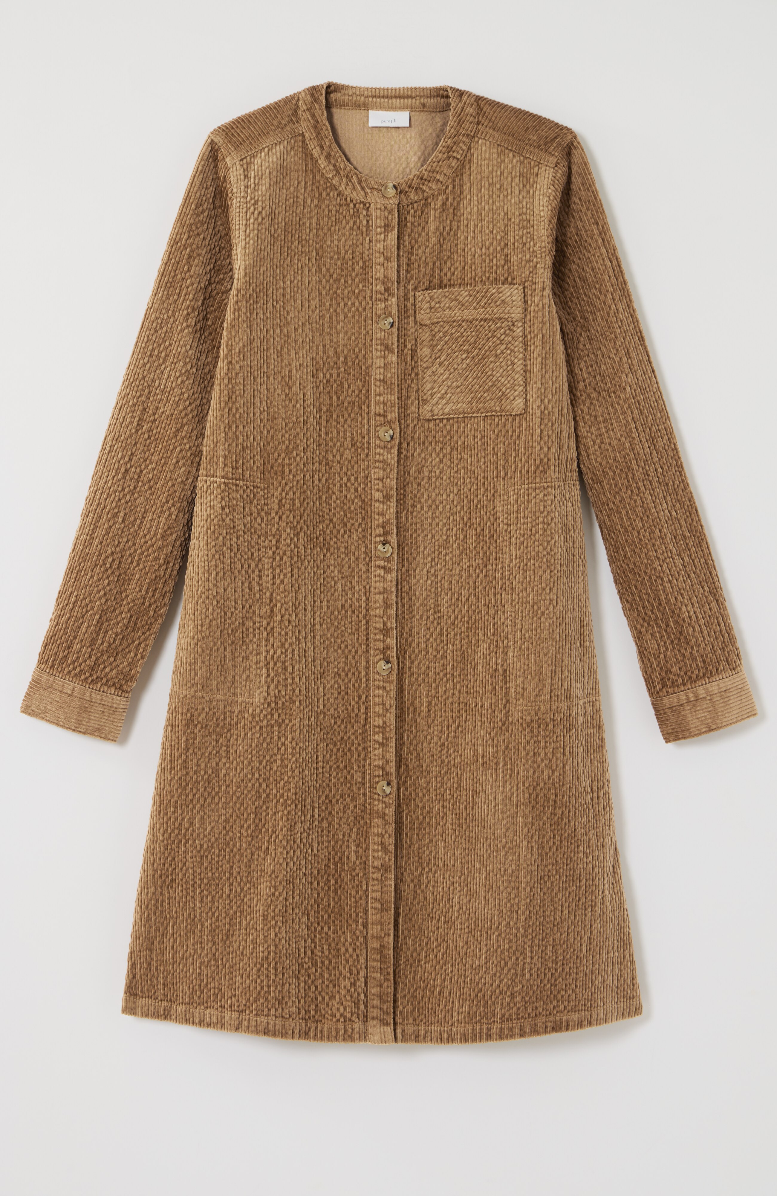 pure jill textured corduroy duster