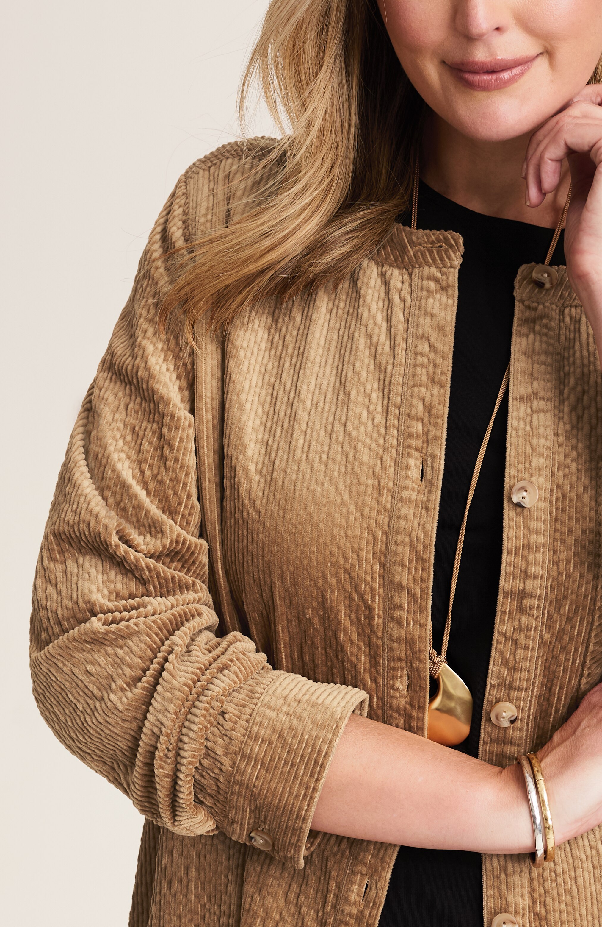 pure jill textured corduroy duster