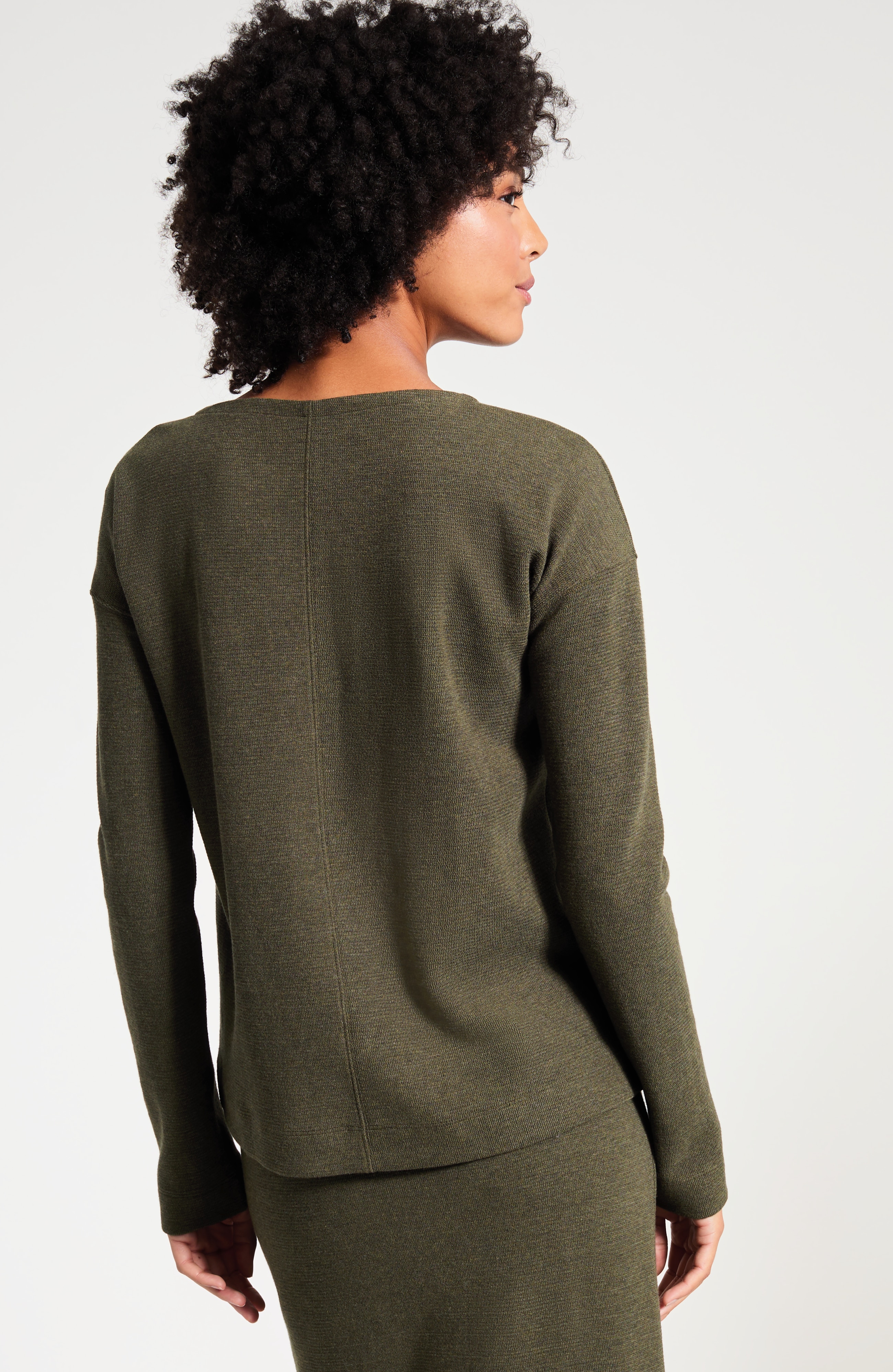 Pure Jill Textured-Knit Top