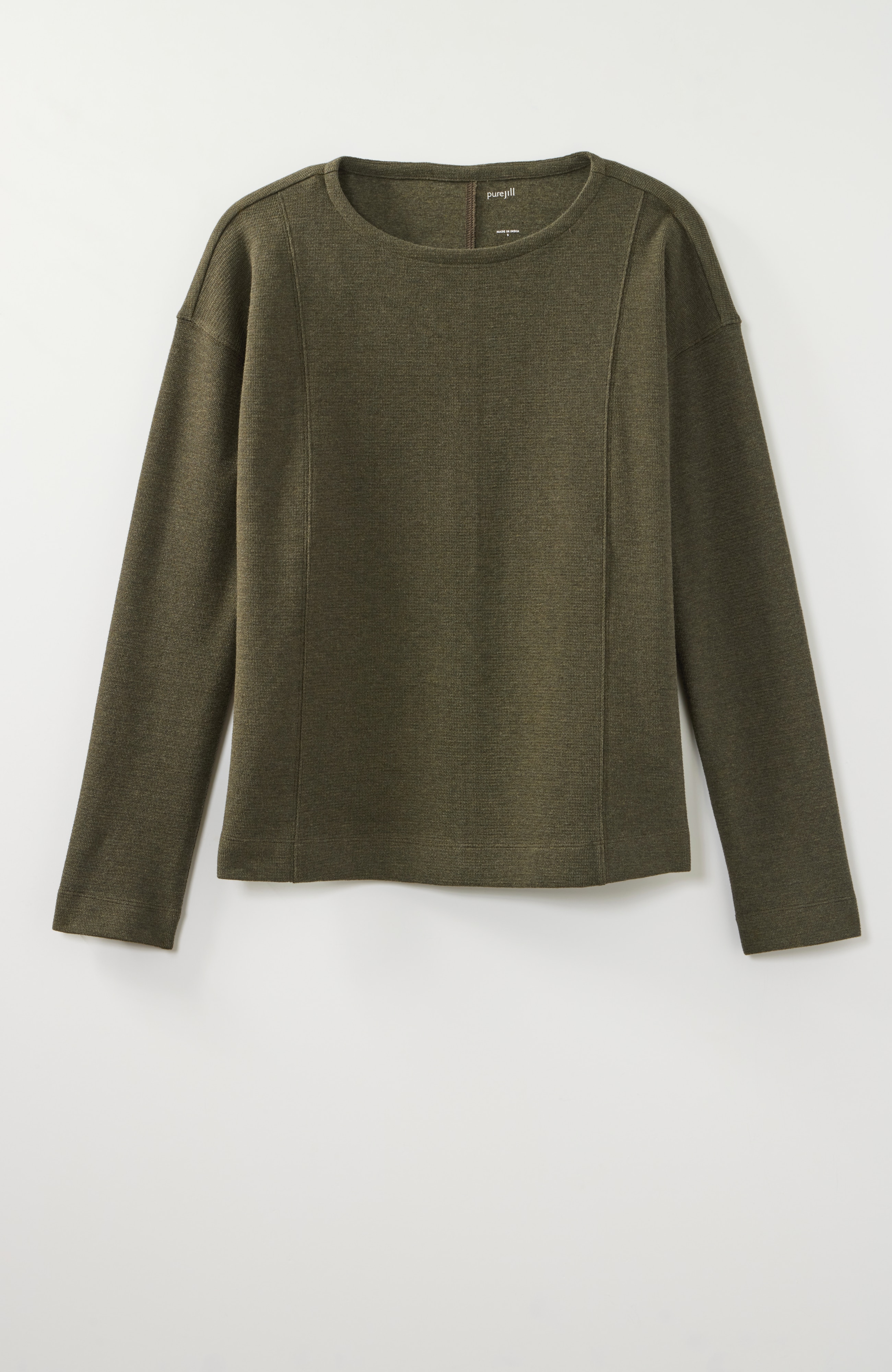 Pure Jill Textured-Knit Top