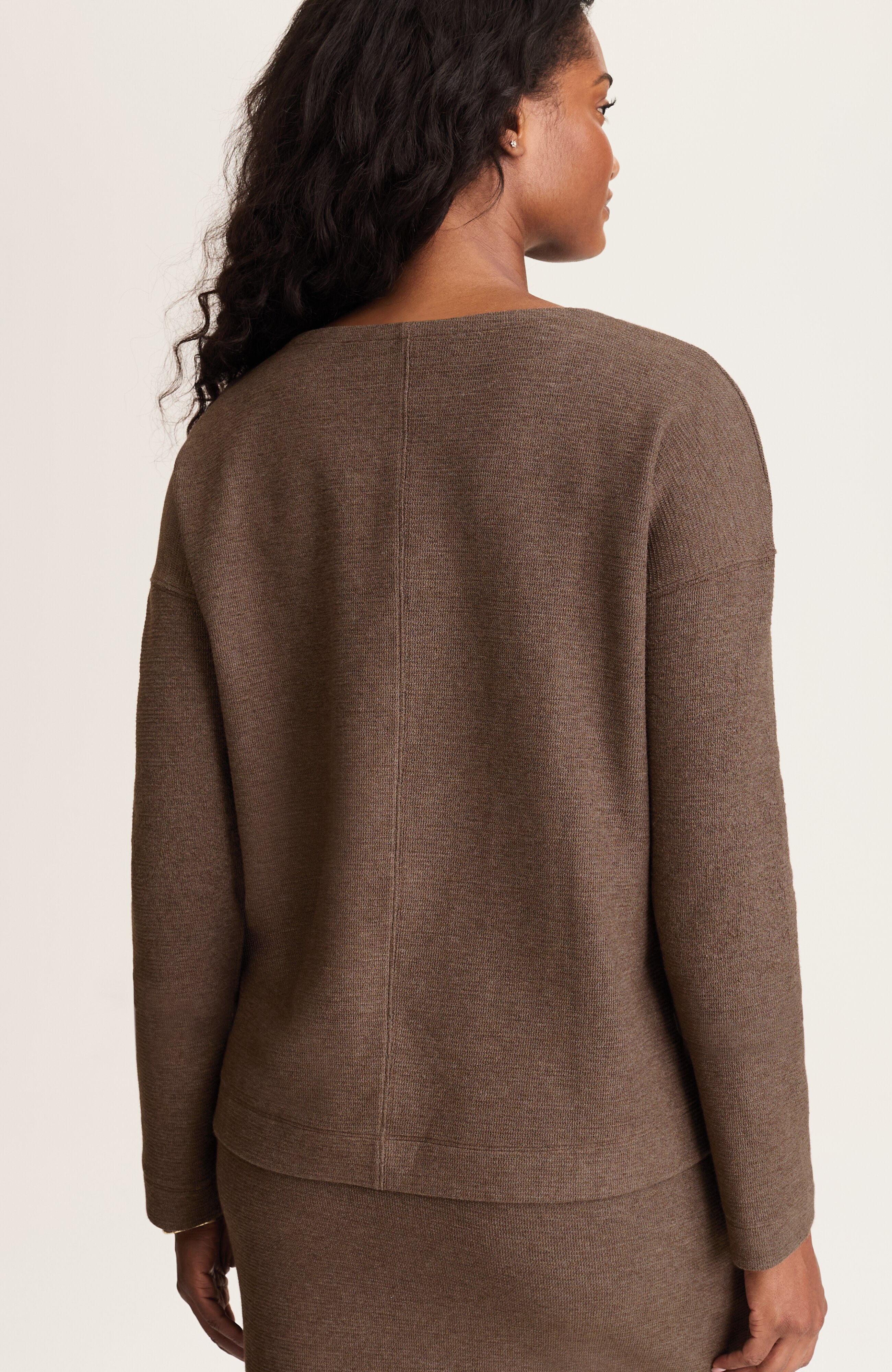 pure jill textured-knit top