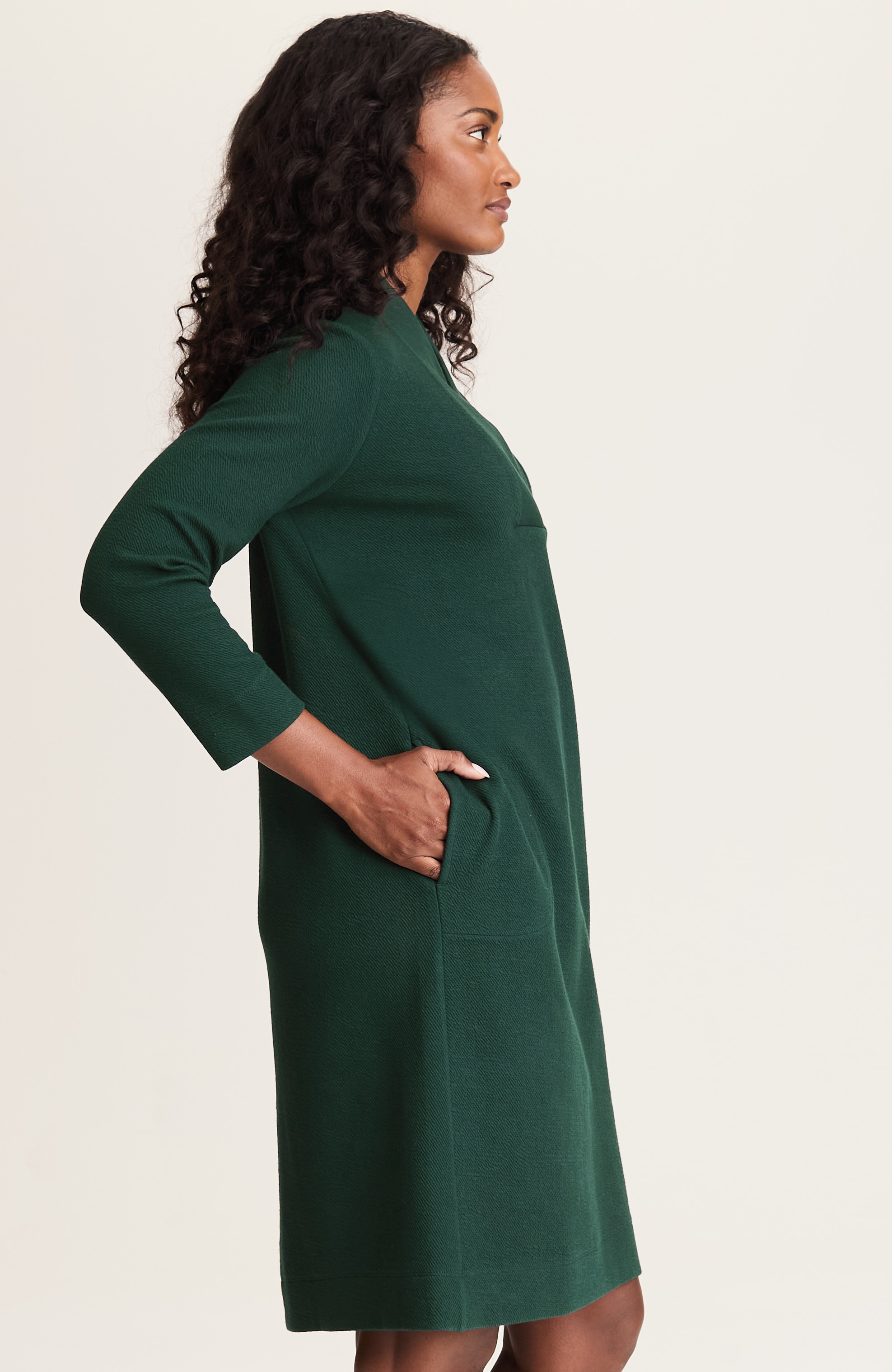 pure jill diagonal-knit dress