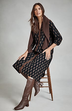 Image for Pure Jill Embroidered Ikat Dress
