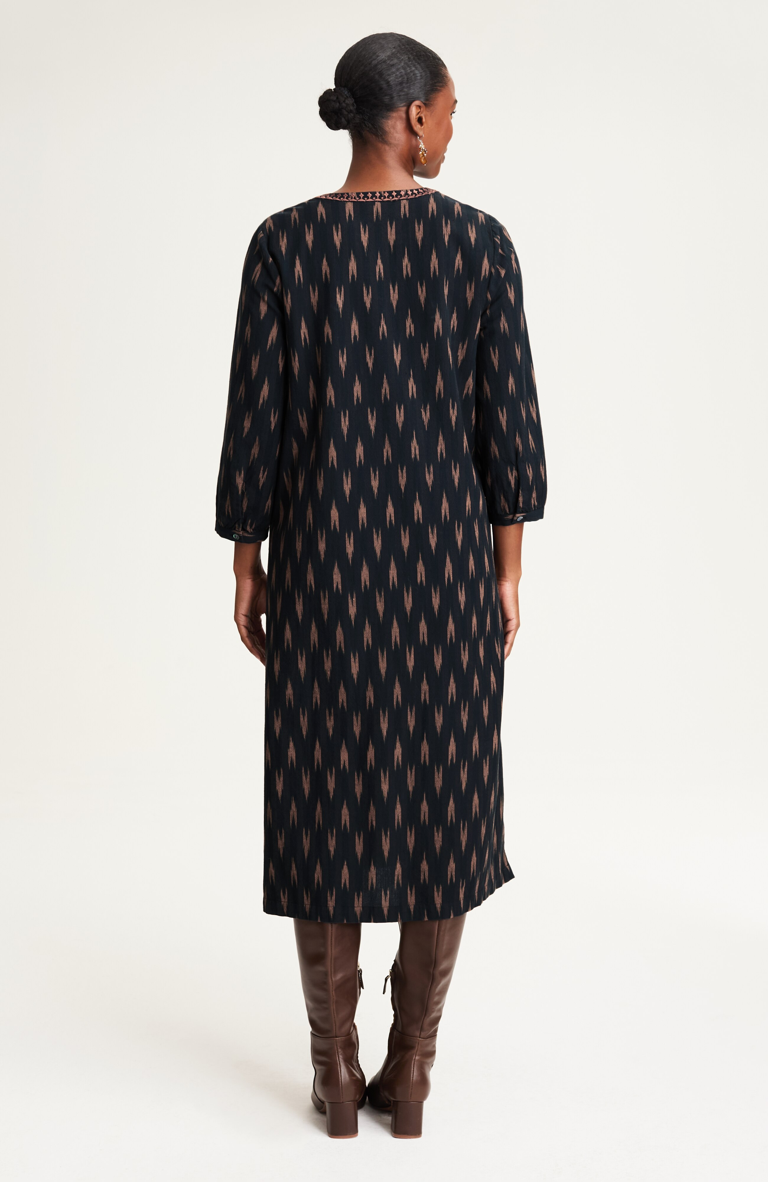 PURE JILL EMBROIDERED IKAT DRESS | JJill