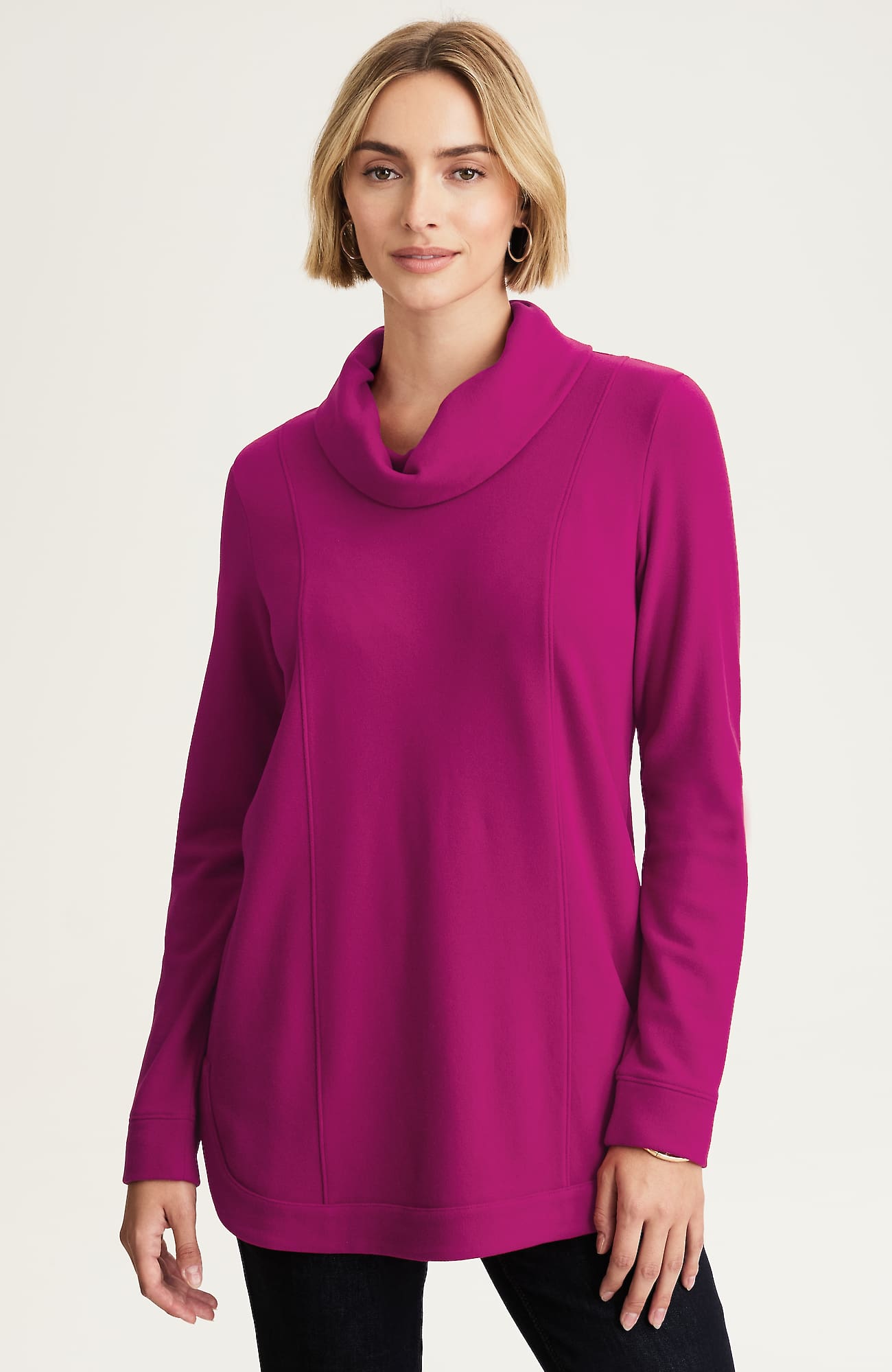 Jjill J.jill Cozy Seamed Tunic In Purple