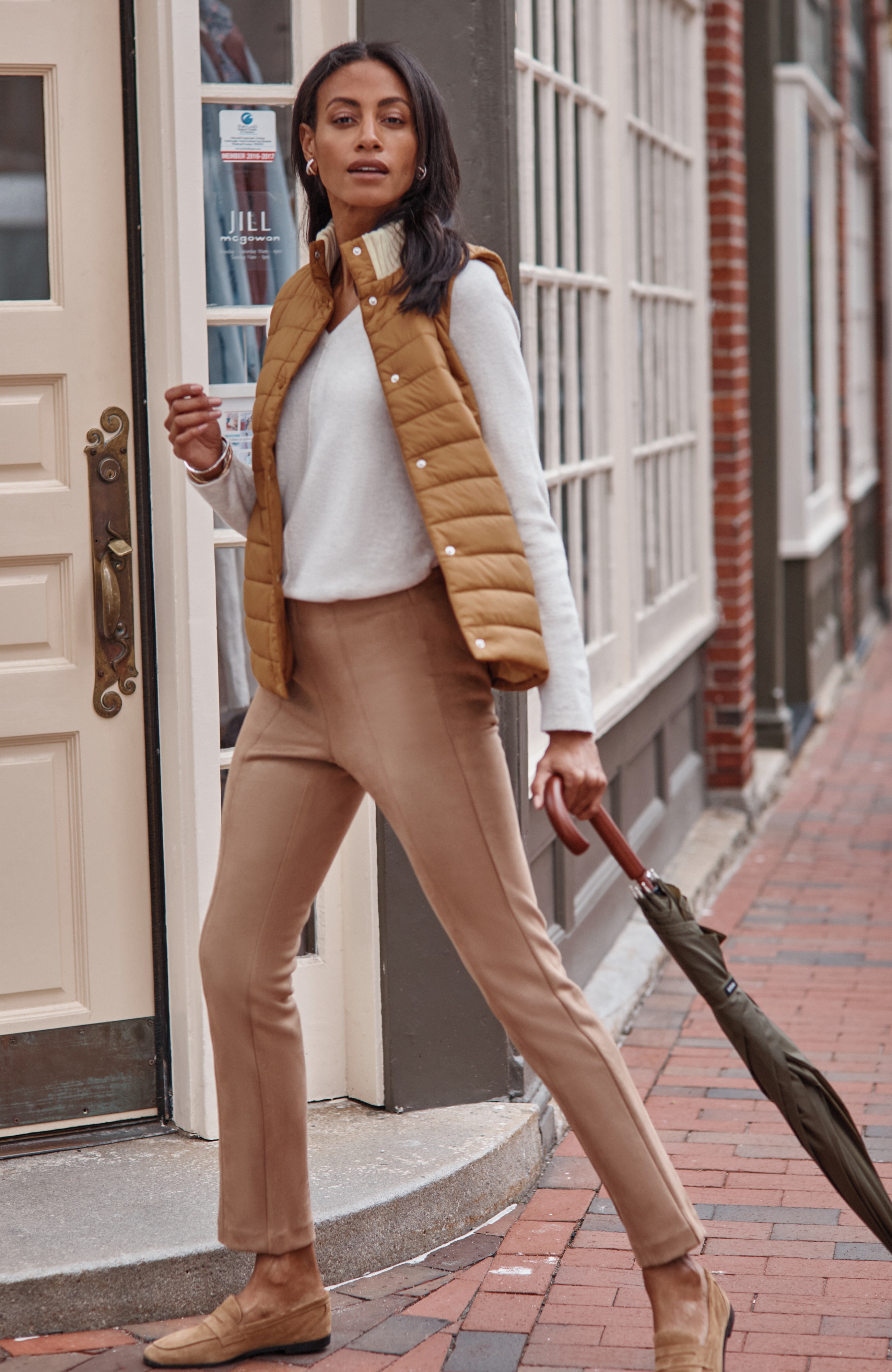 MIXED-MEDIA PUFFER VEST | JJill