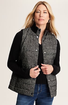 Image for Mixed-Media Puffer Vest