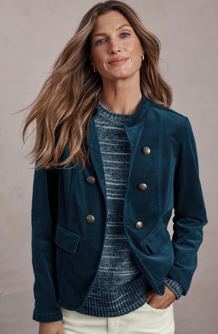 Primary view of the corduroy military jacket