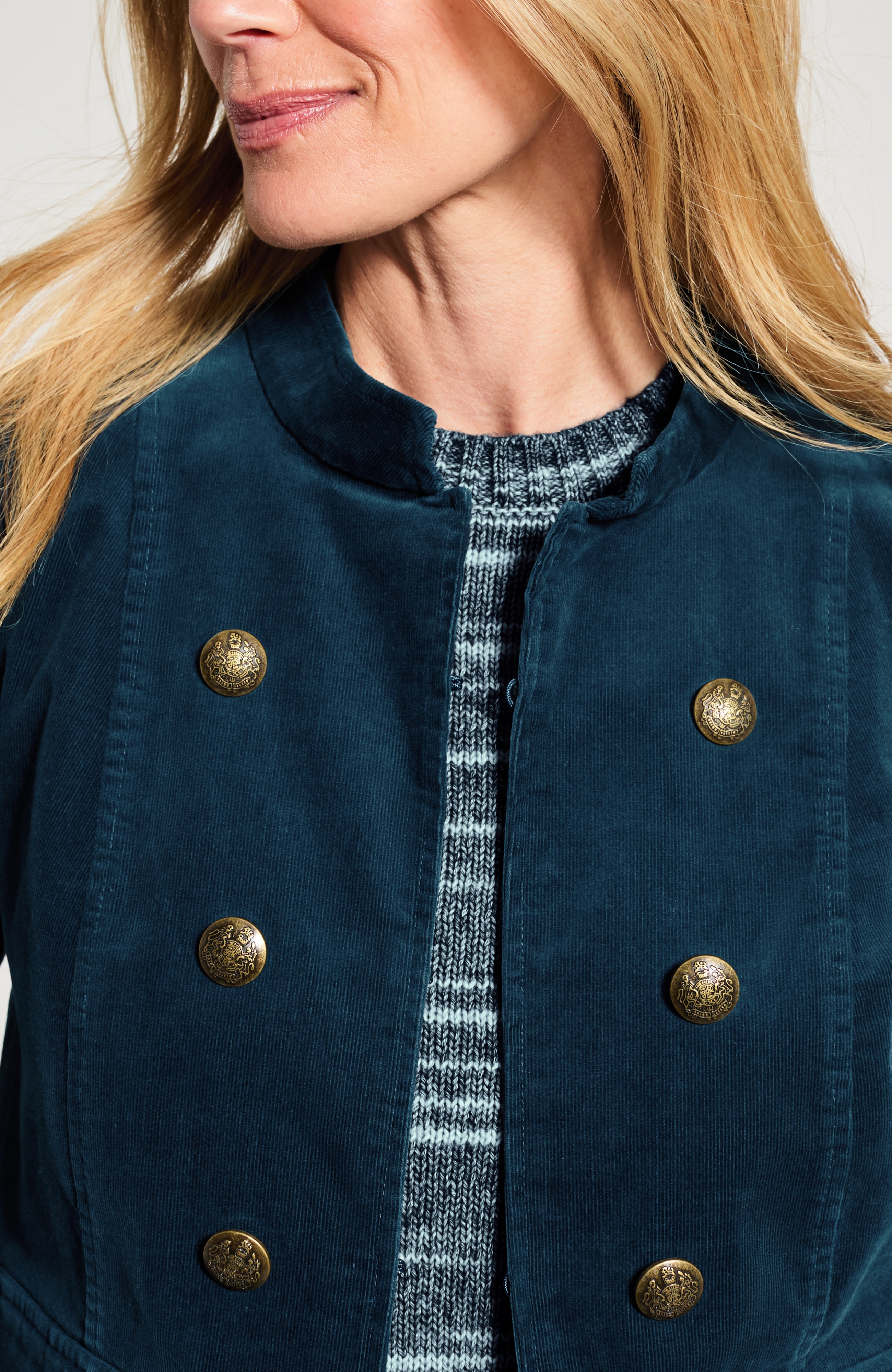 Corduroy Military Jacket