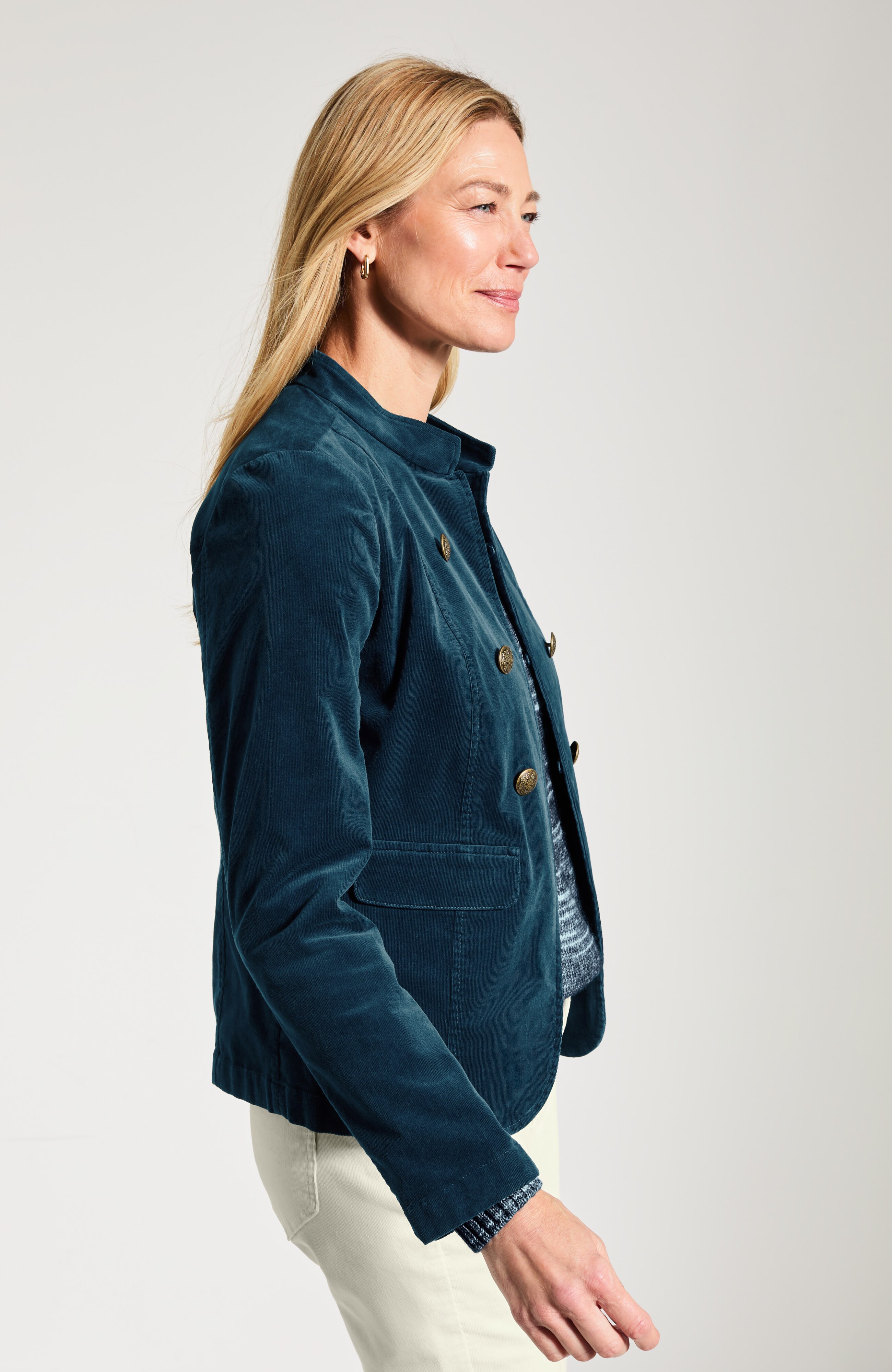 Corduroy Military Jacket
