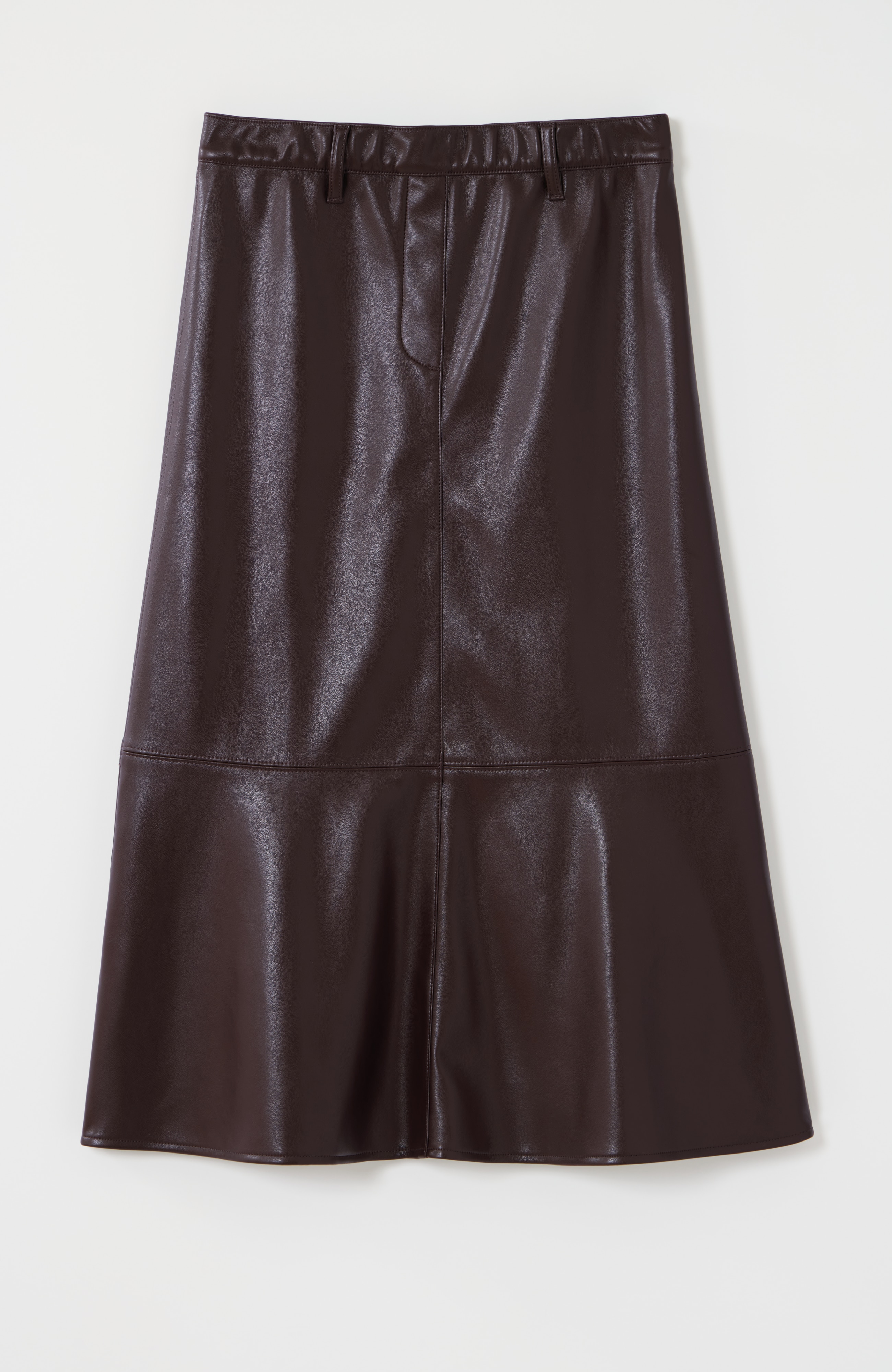 FAUX-LEATHER SEAMED SKIRT | JJill