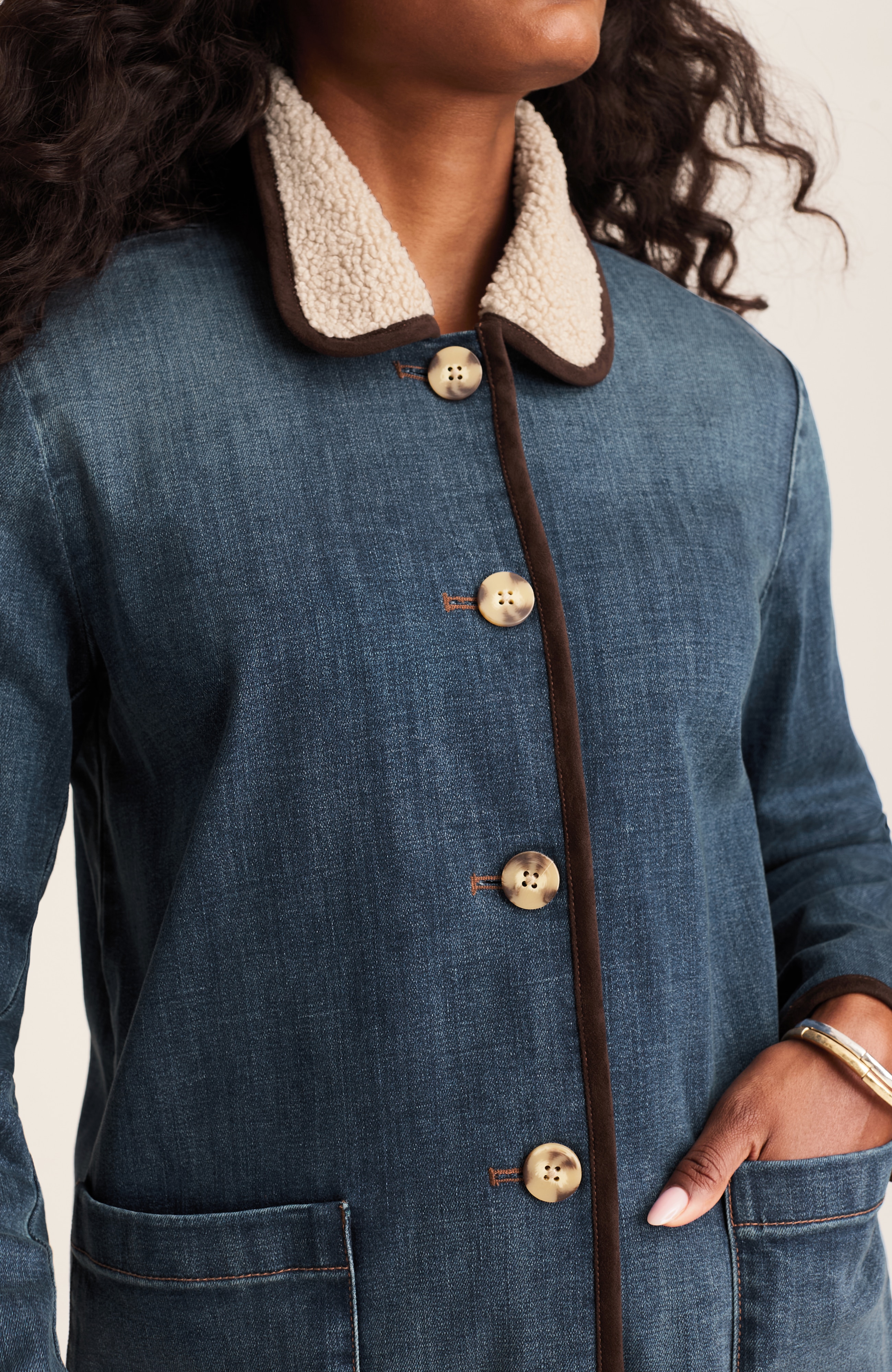 pure jill denim barn jacket