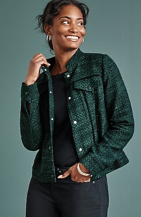 Image for Tweed Snap-Front Jacket