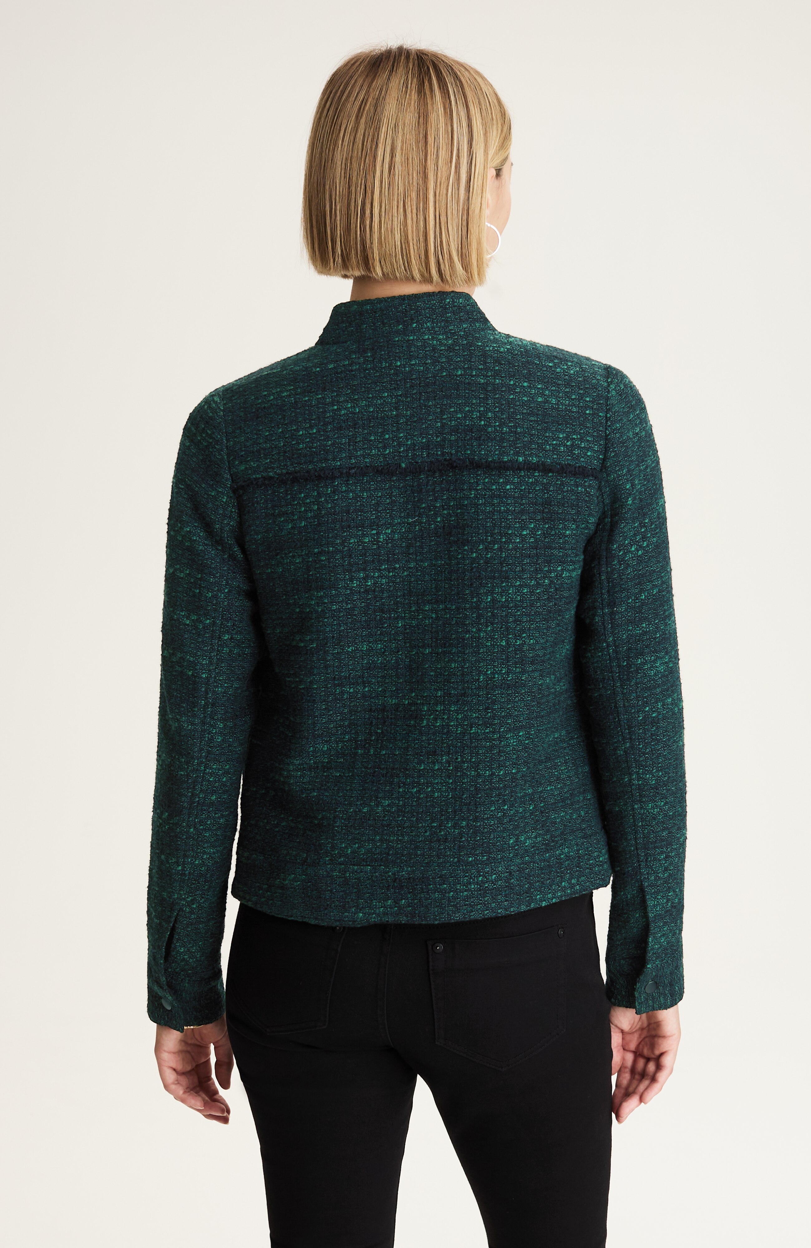 TWEED SNAP-FRONT JACKET | JJill