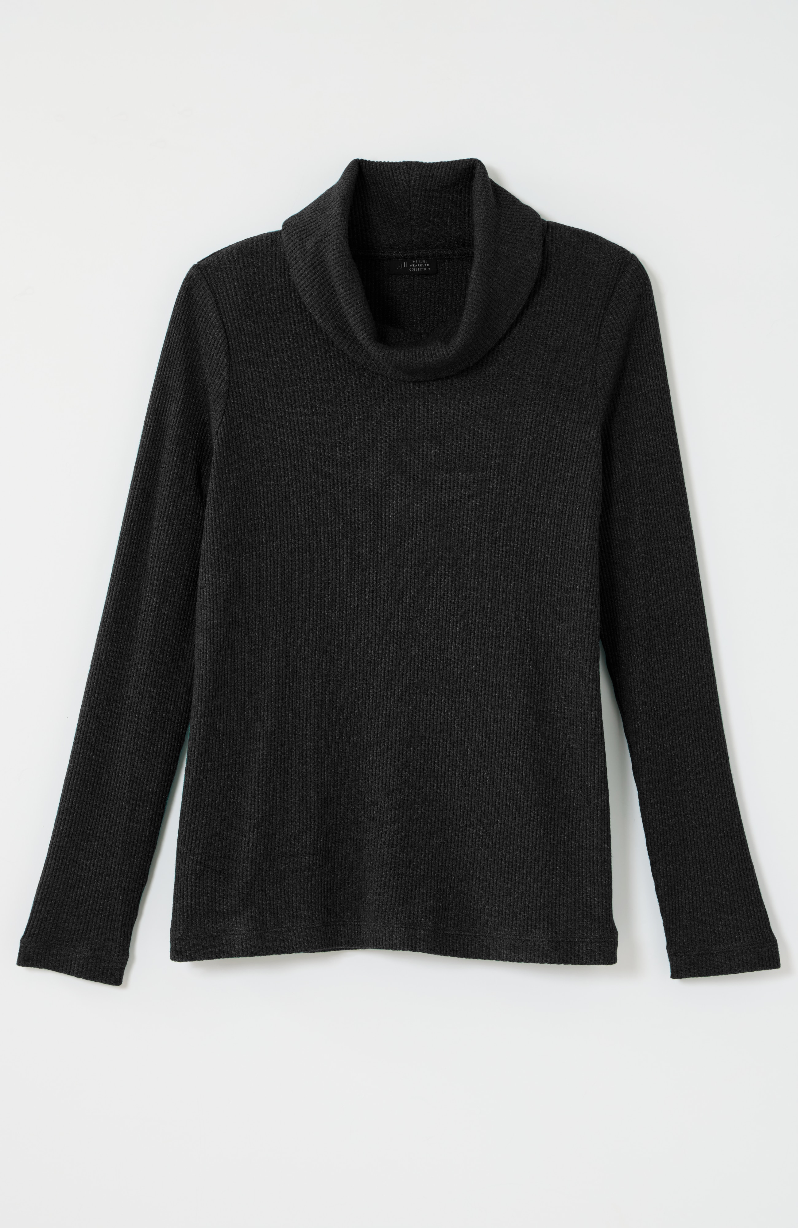wearever waffle-textured cowl-neck top