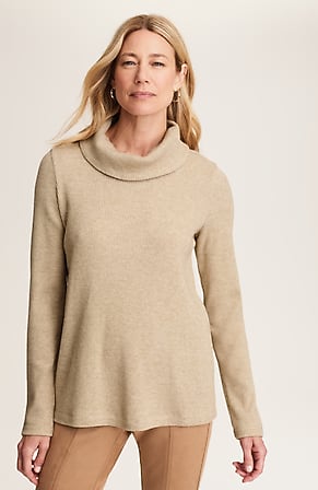 Image for Wearever Waffle-Textured Cowl-Neck Top
