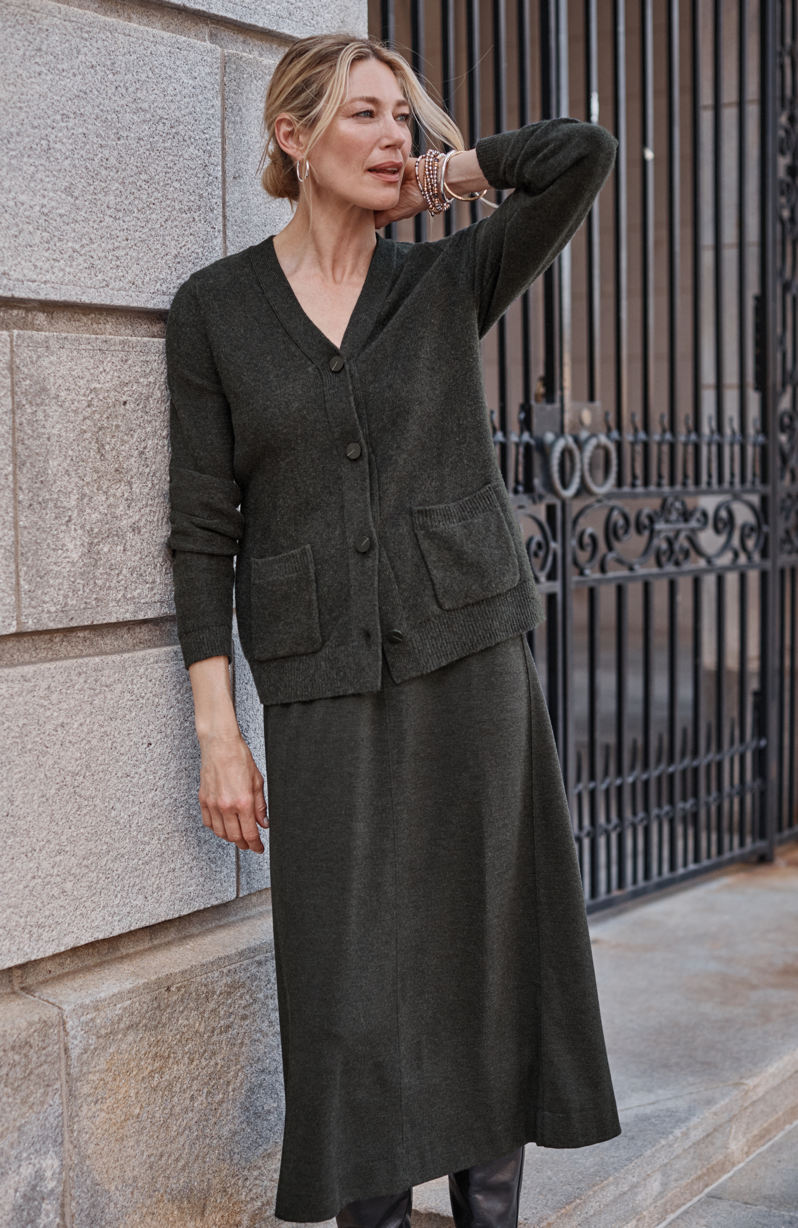 Wearever Double-Face Jersey A-Line Skirt