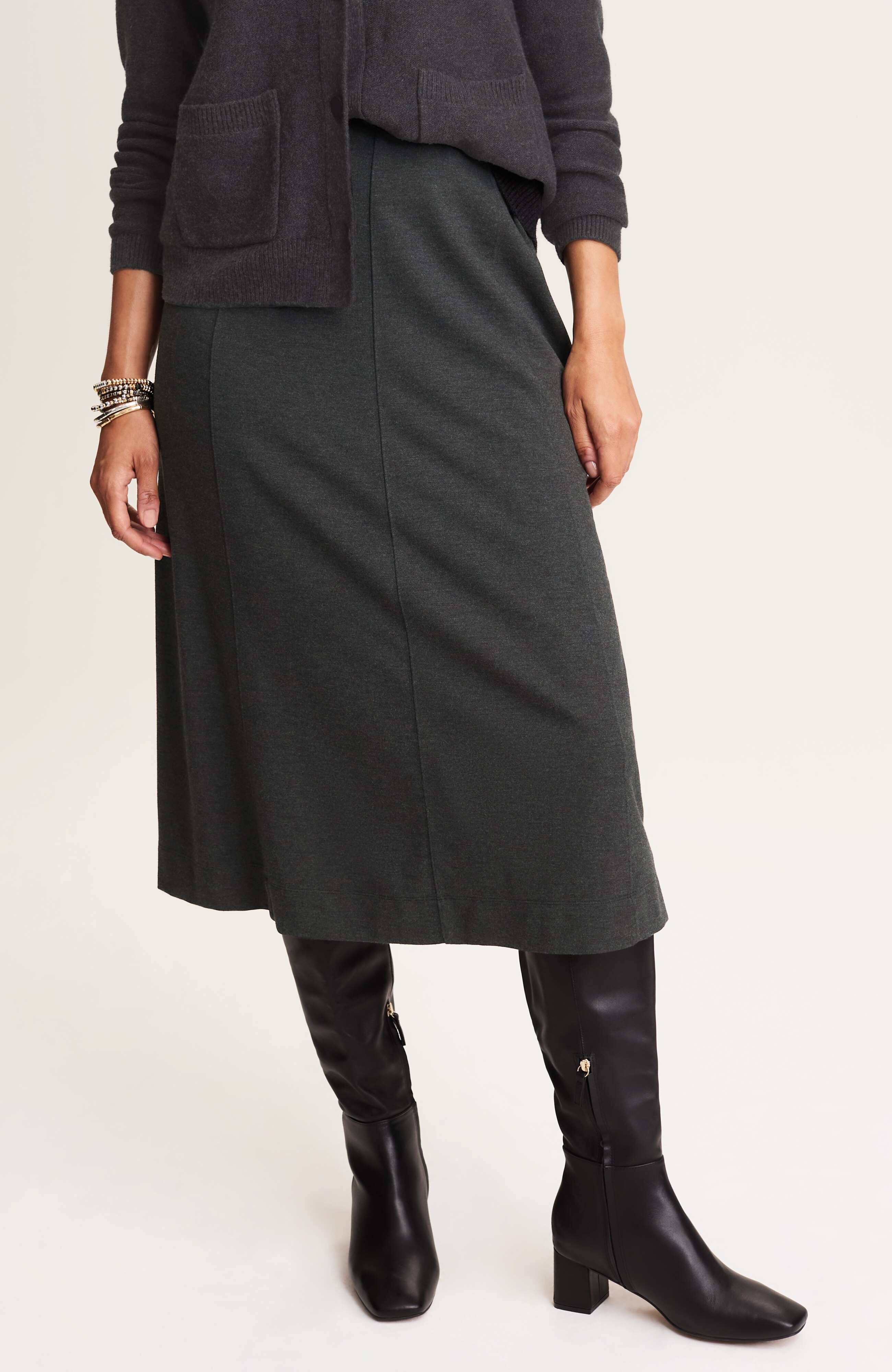 wearever double-face jersey a-line skirt