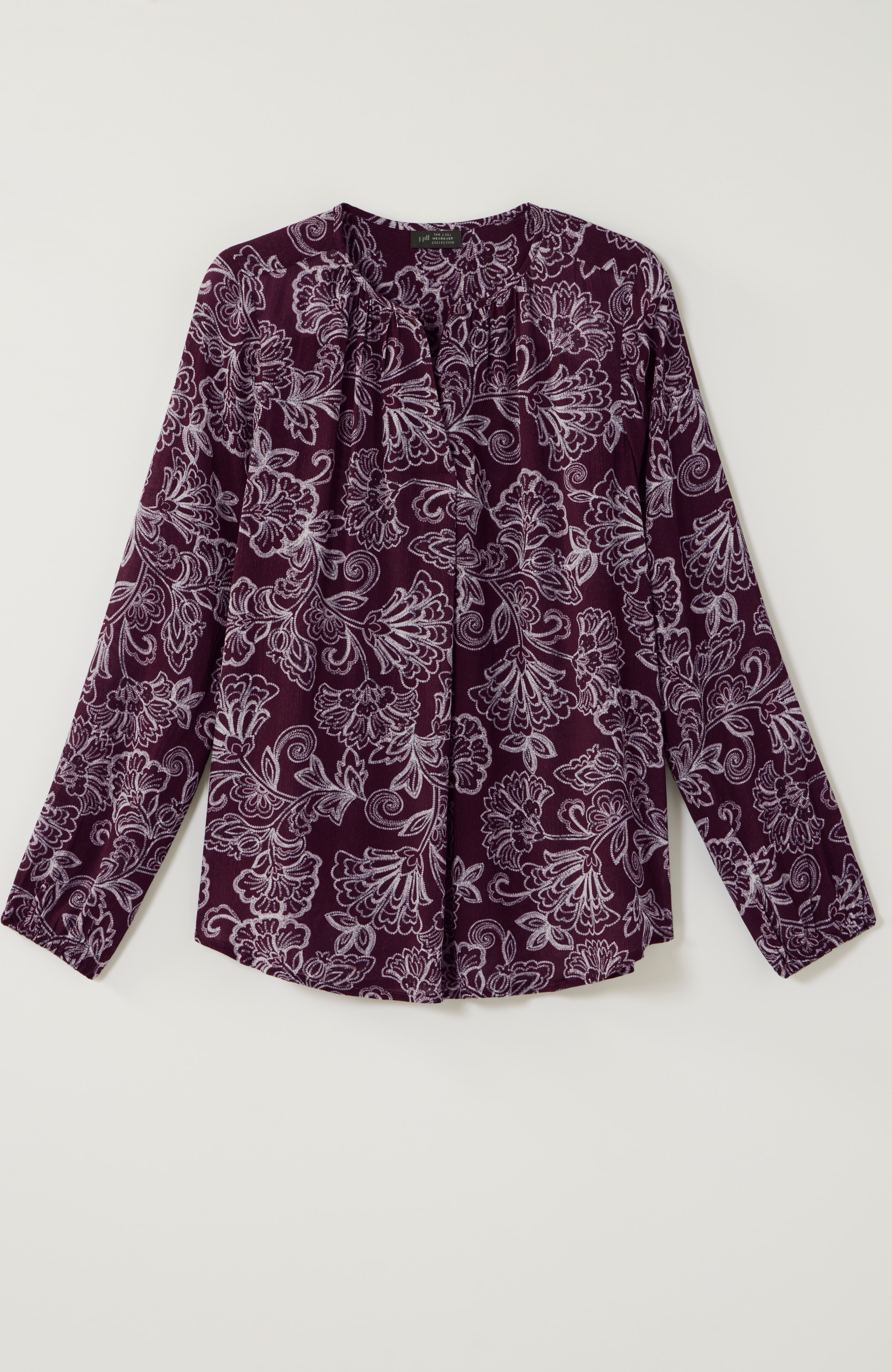 wearever shirred shirttail blouse