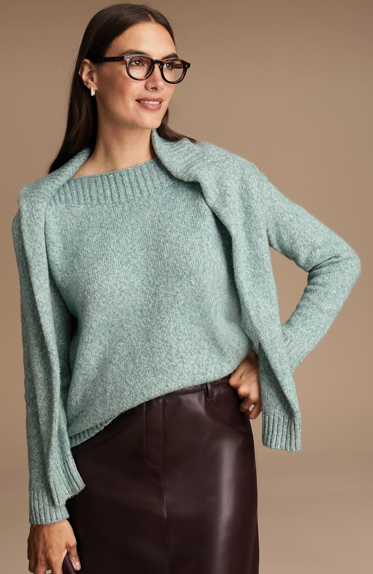 Jjill J.jill Marled Rib-stitched Sweater