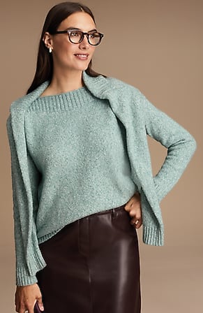 Image for Marled Rib-Stitched Sweater