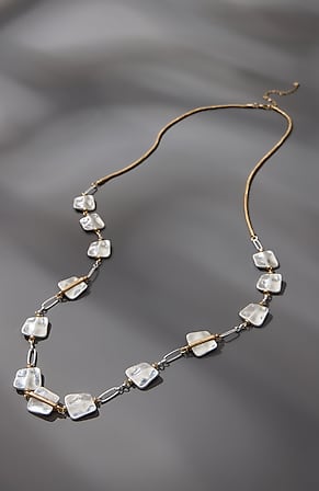 Image for Mixed-Metal Square Station Necklace