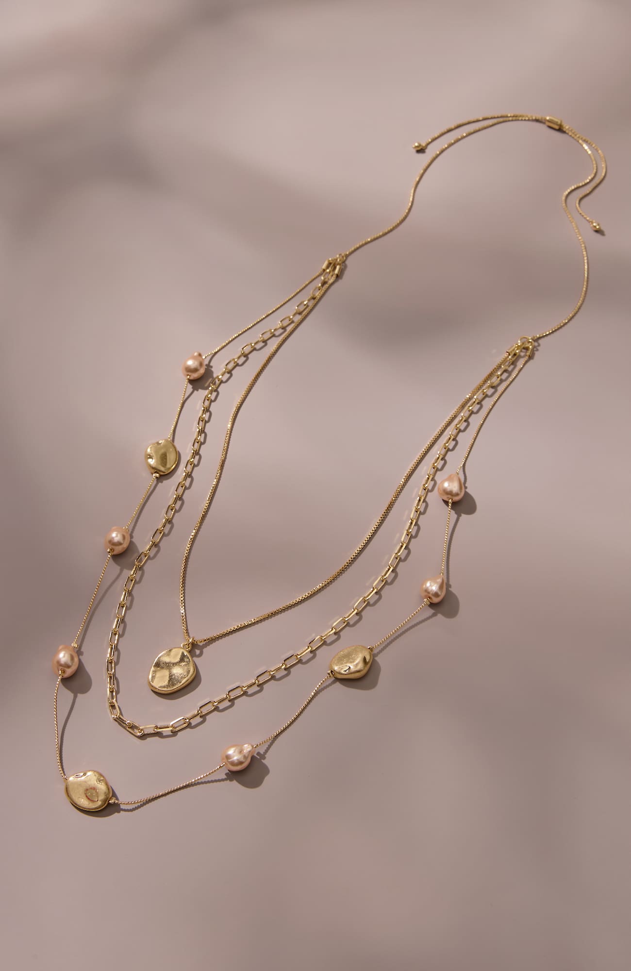 Jjill J.jill Soft Rose Layered Necklace In Multi
