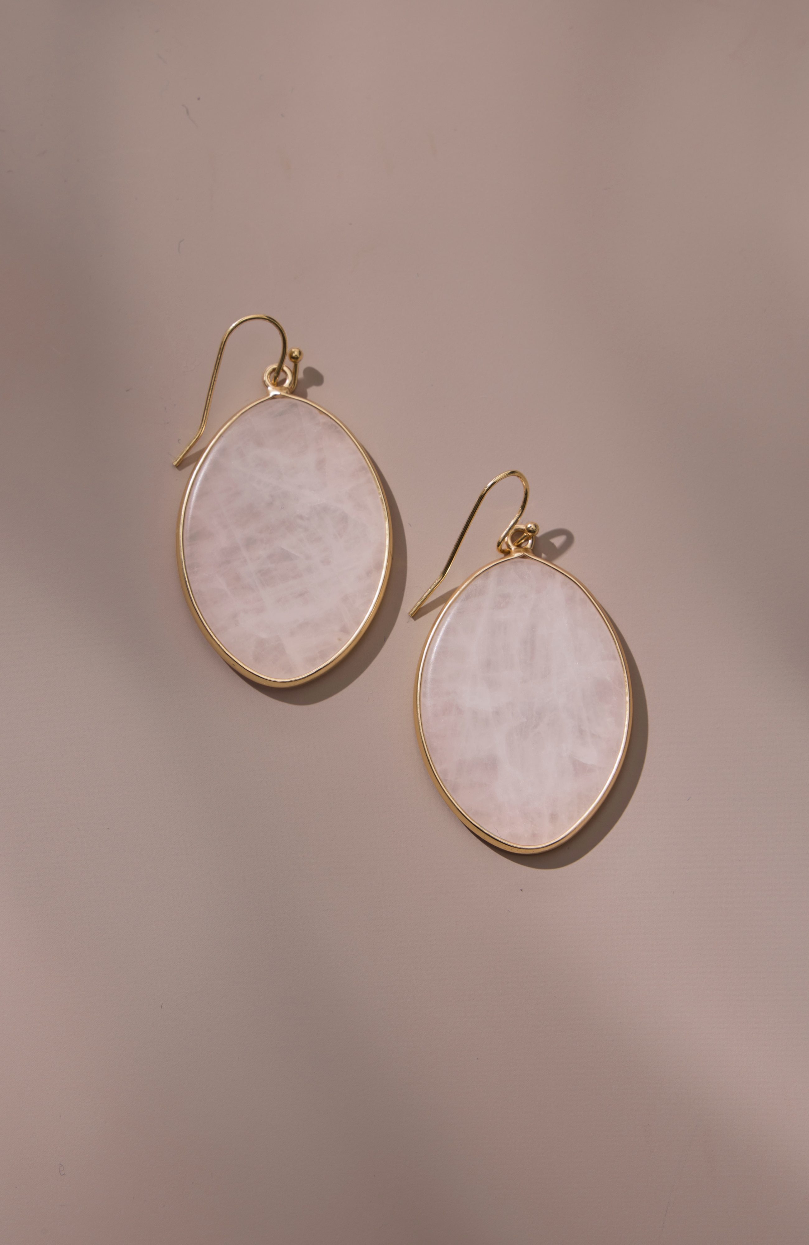 pink quartz earrings
