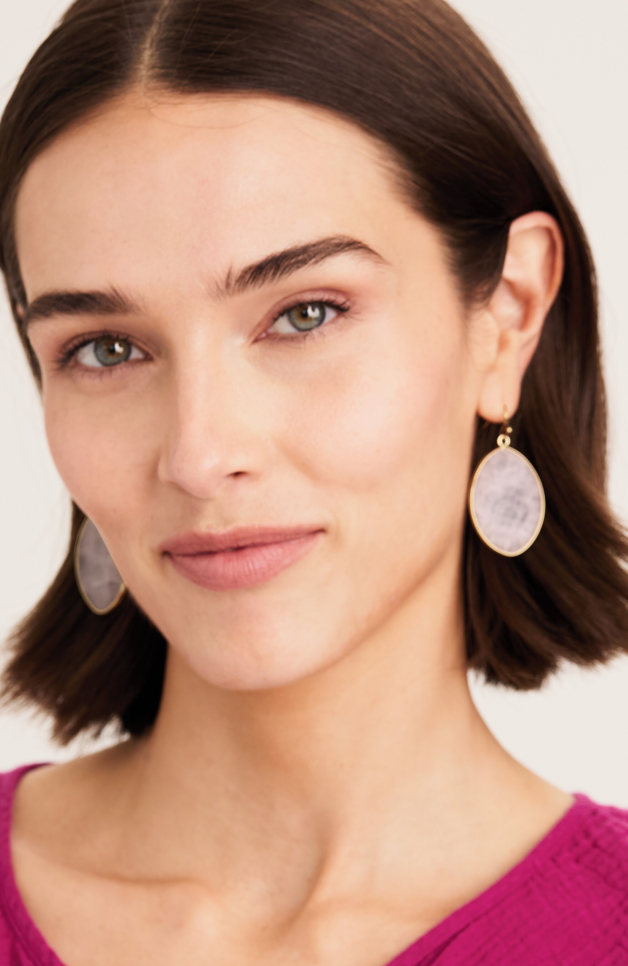 pink quartz earrings